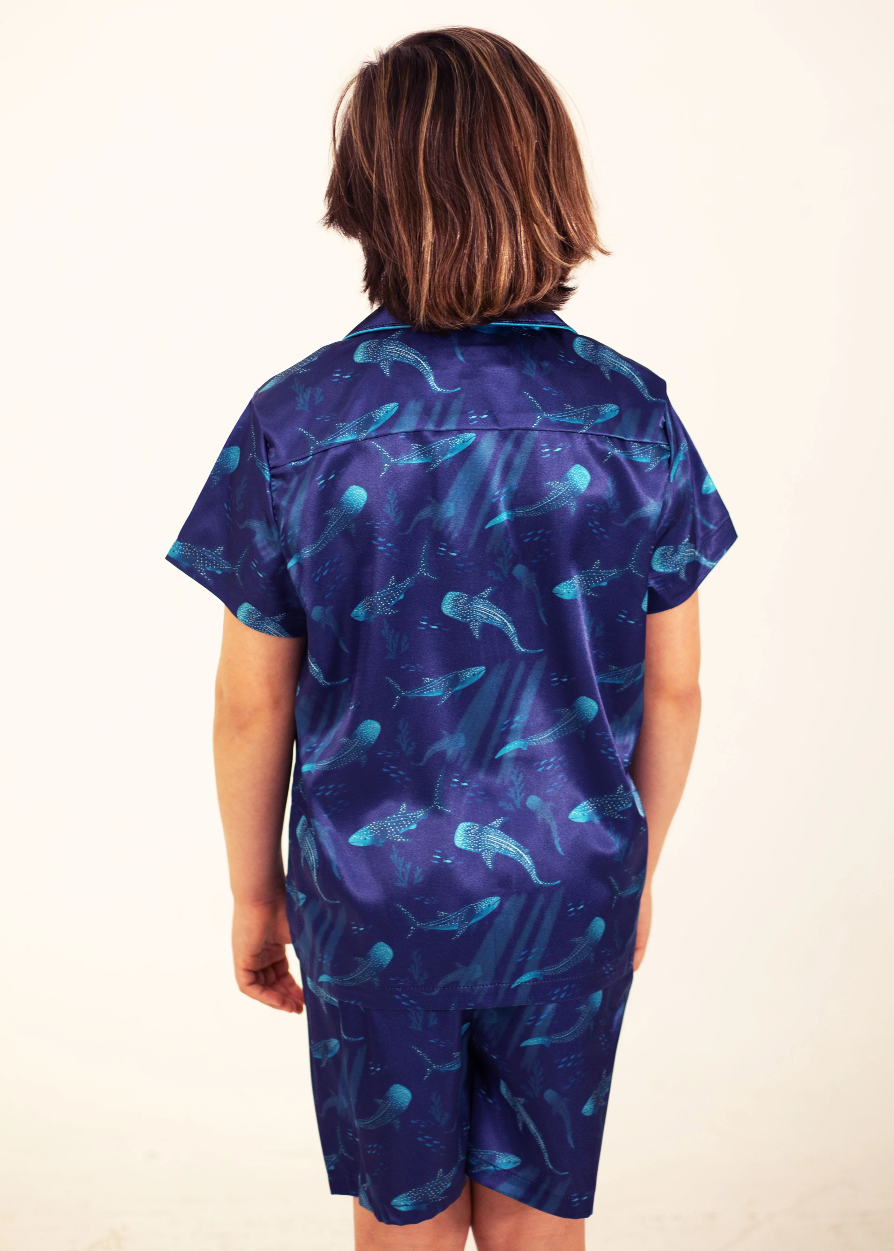 Boys Creatures of the Deep Satin Short Pajama Set - Image 4