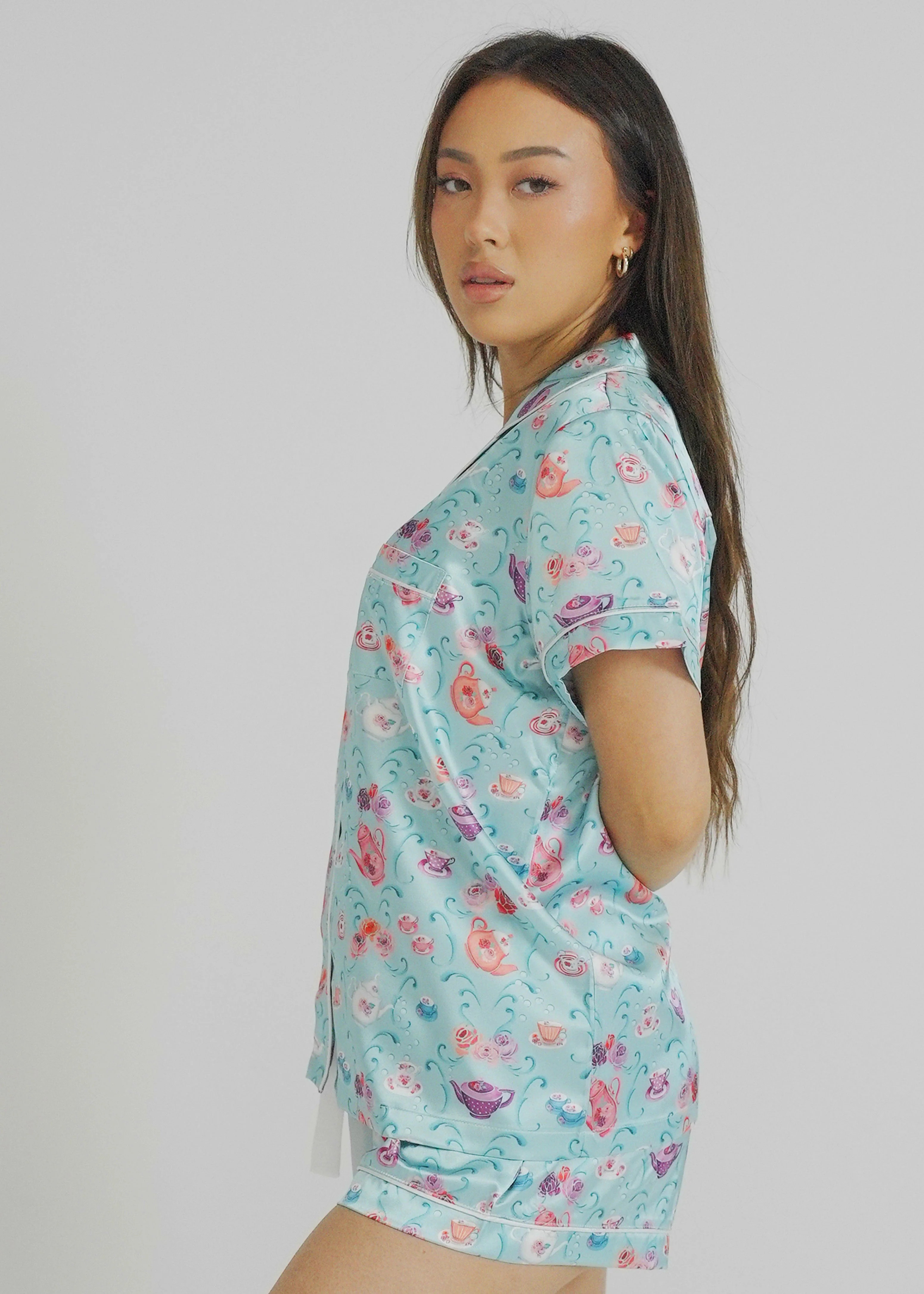 Bubble Tea Short Satin PJ Set - Image 3