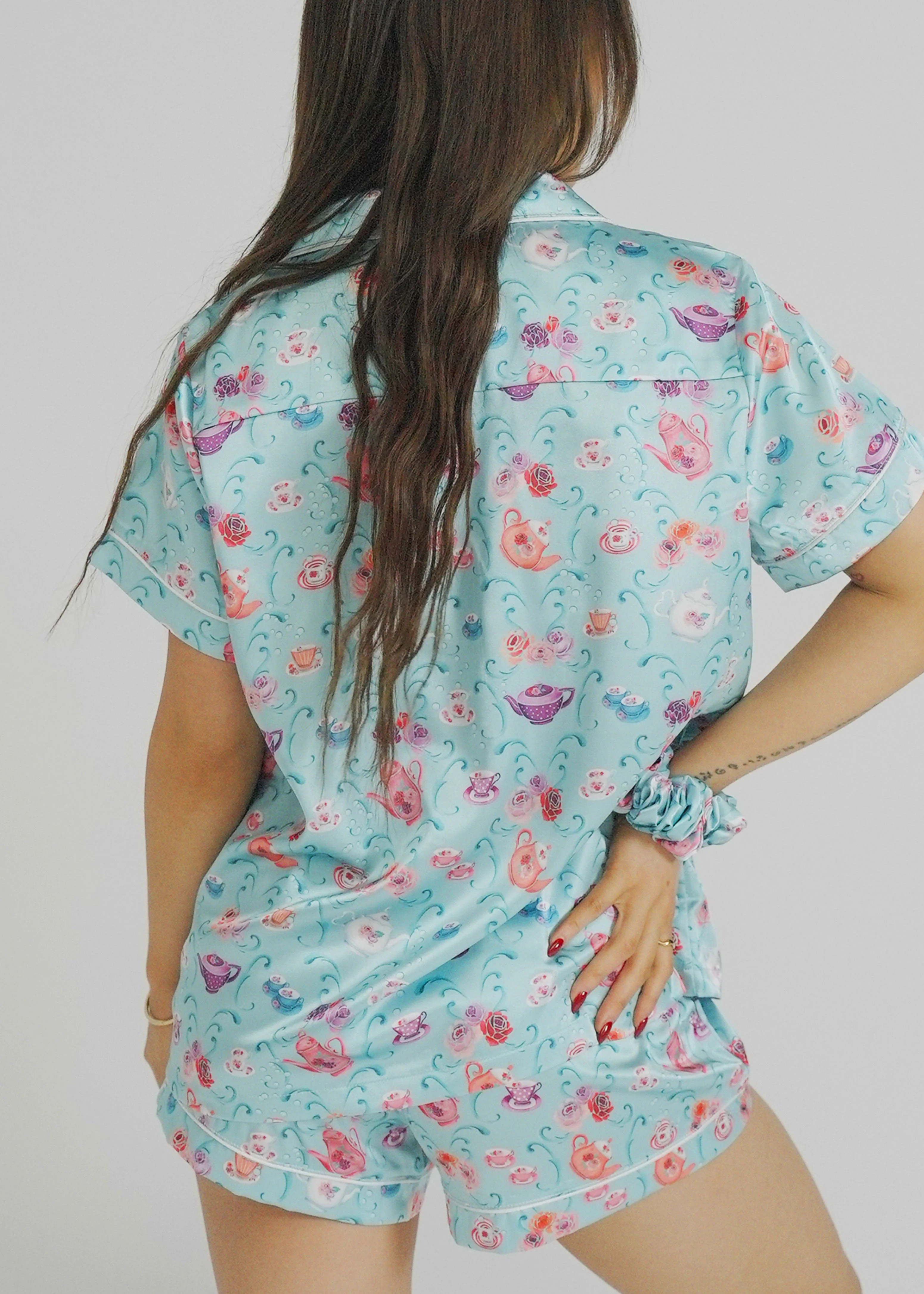 Bubble Tea Short Satin PJ Set - Image 4