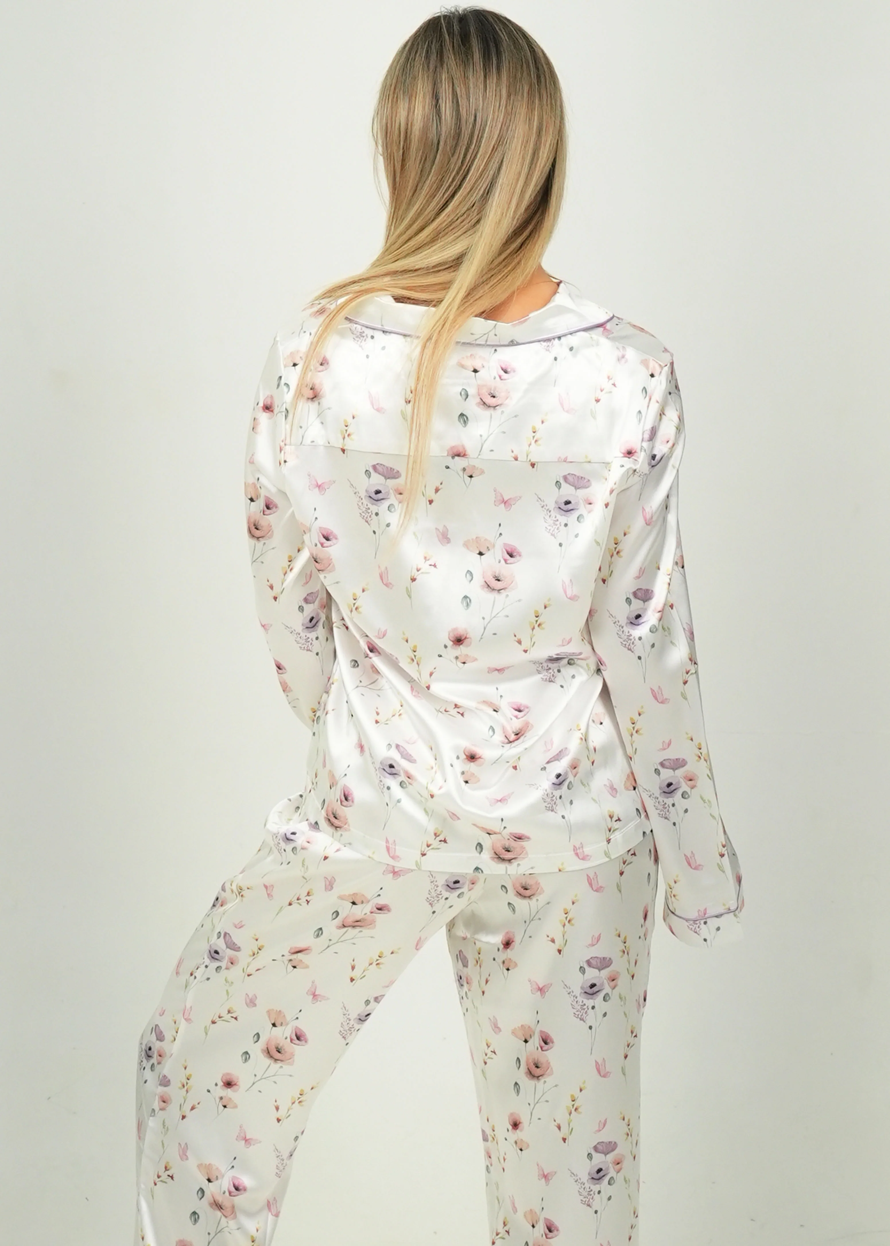 Women's Edge Of The Meadow - Satin - Long PJ Set - Image 5