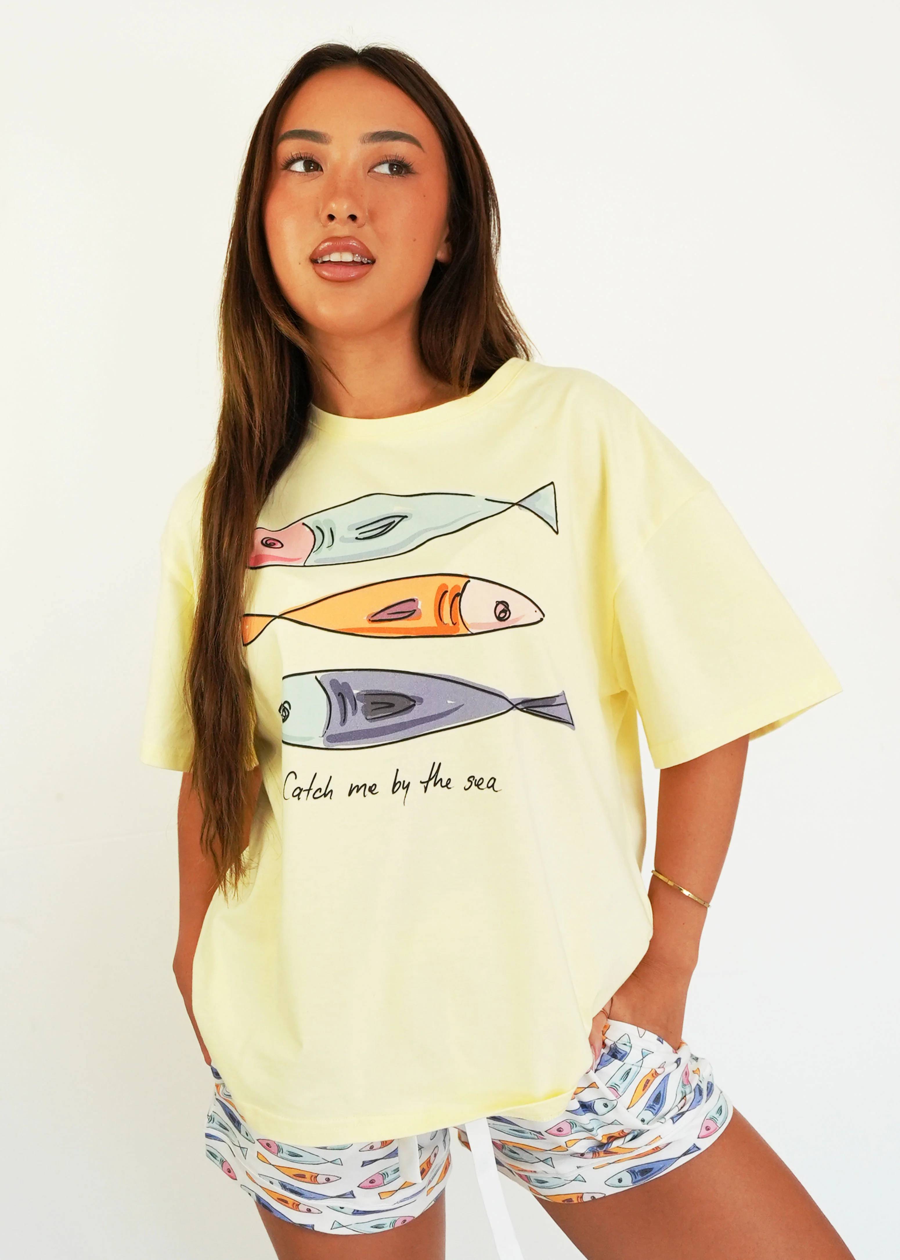 Catch Me By The Sea T-Shirt & Shorts PJ Set