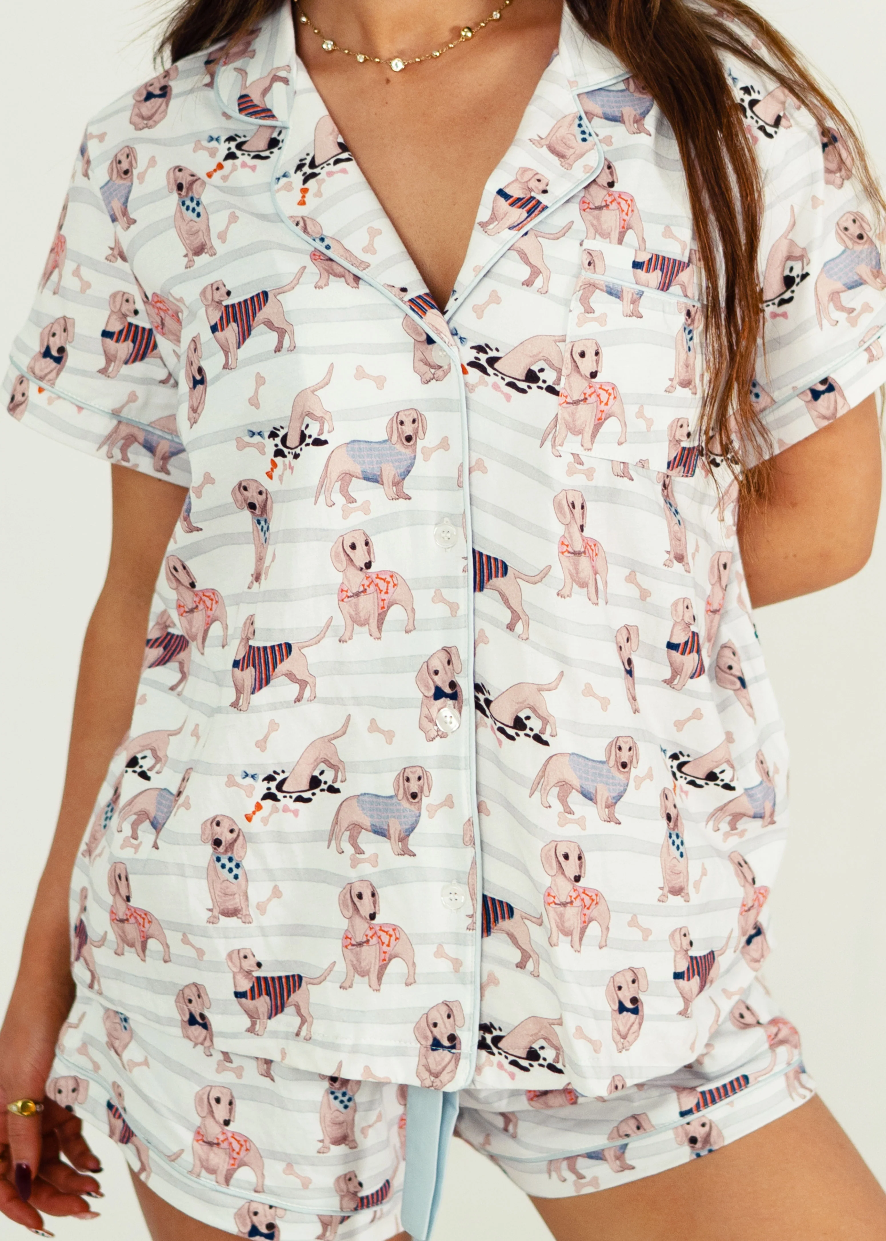 Doggy Daycare Jersey Knit Cotton Short PJ Set - Image 6