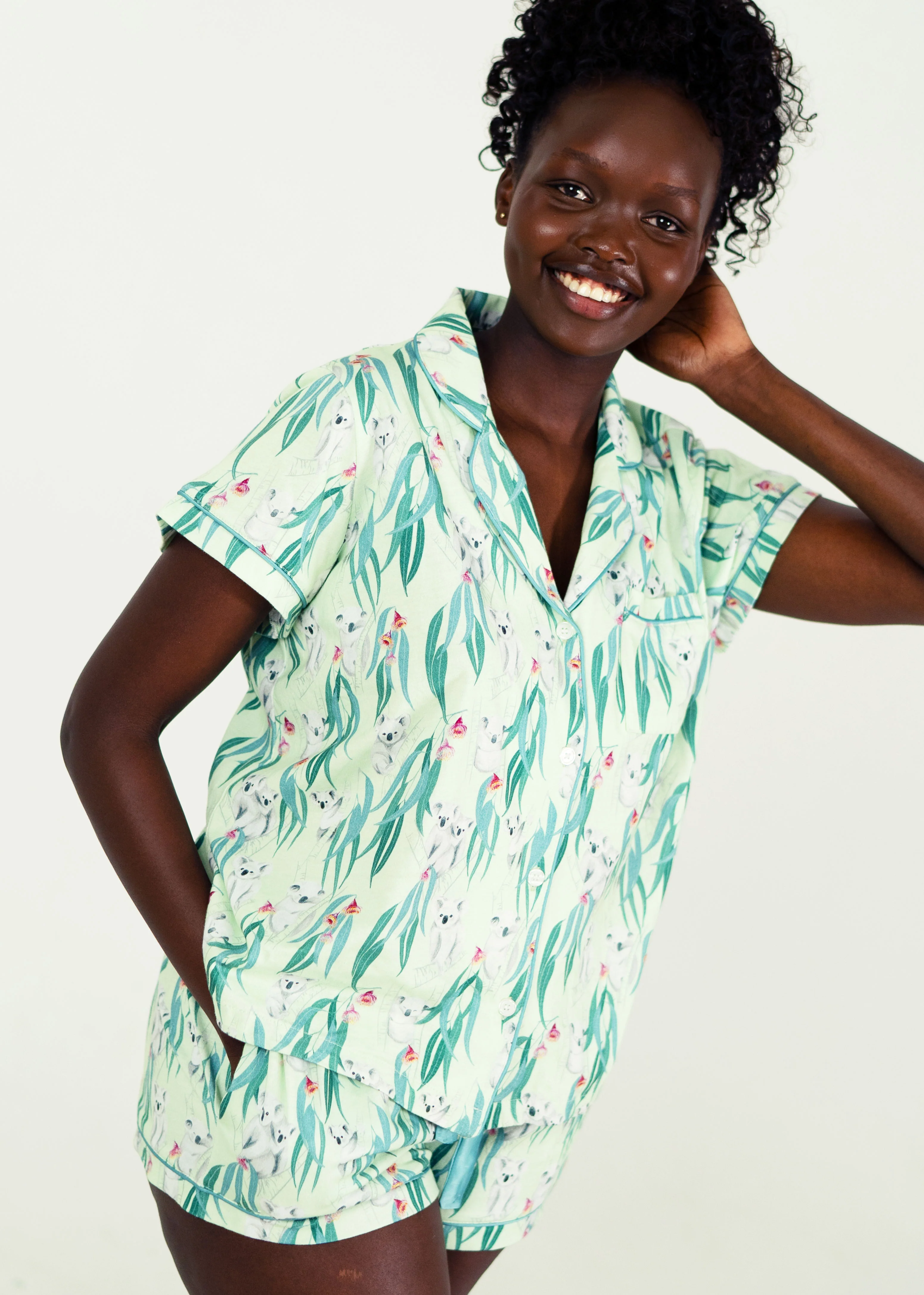 Nap Time Down Under Jersey Knit Cotton Short PJ Set - Image 2