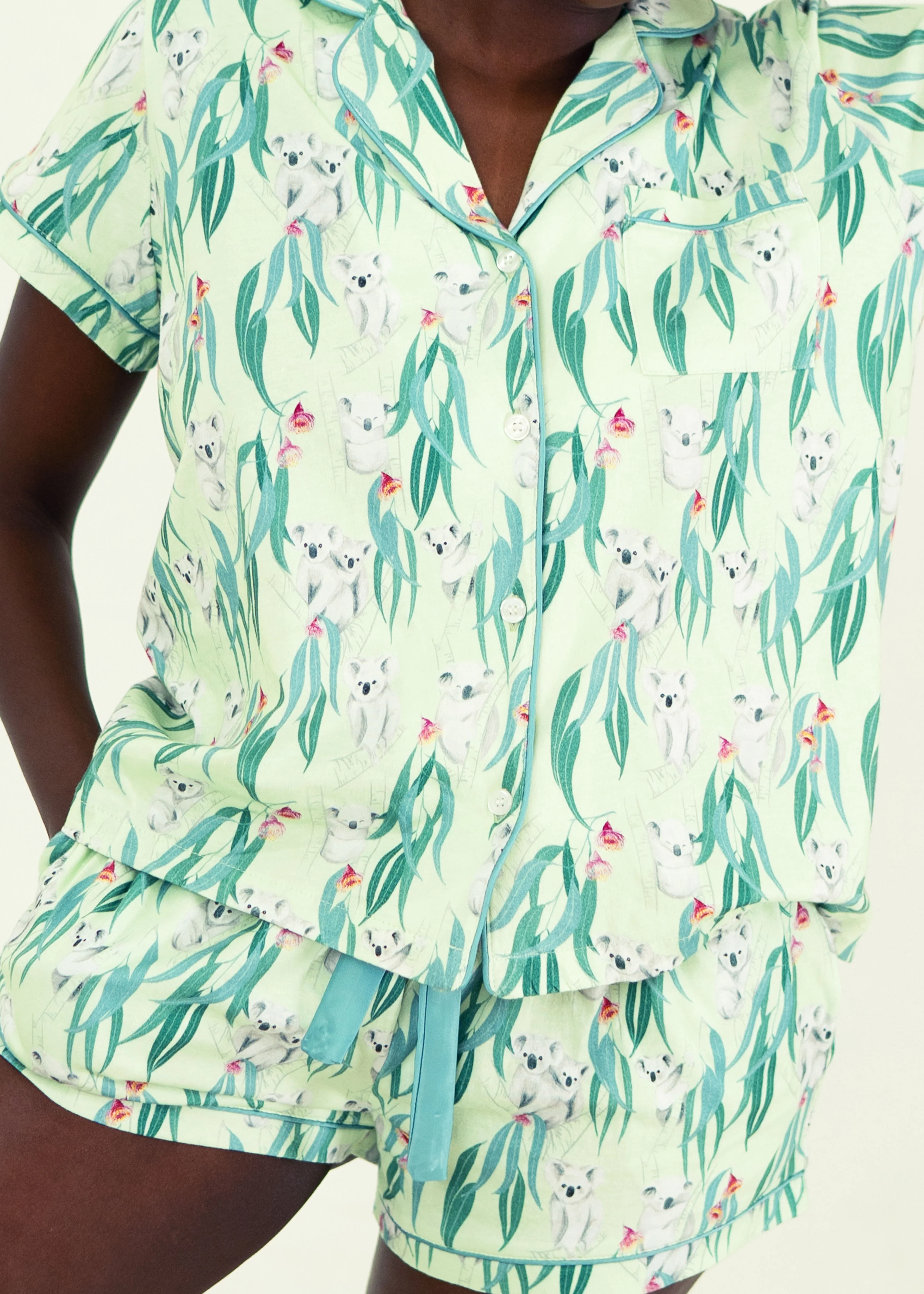 Nap Time Down Under Jersey Knit Cotton Short PJ Set - Image 5