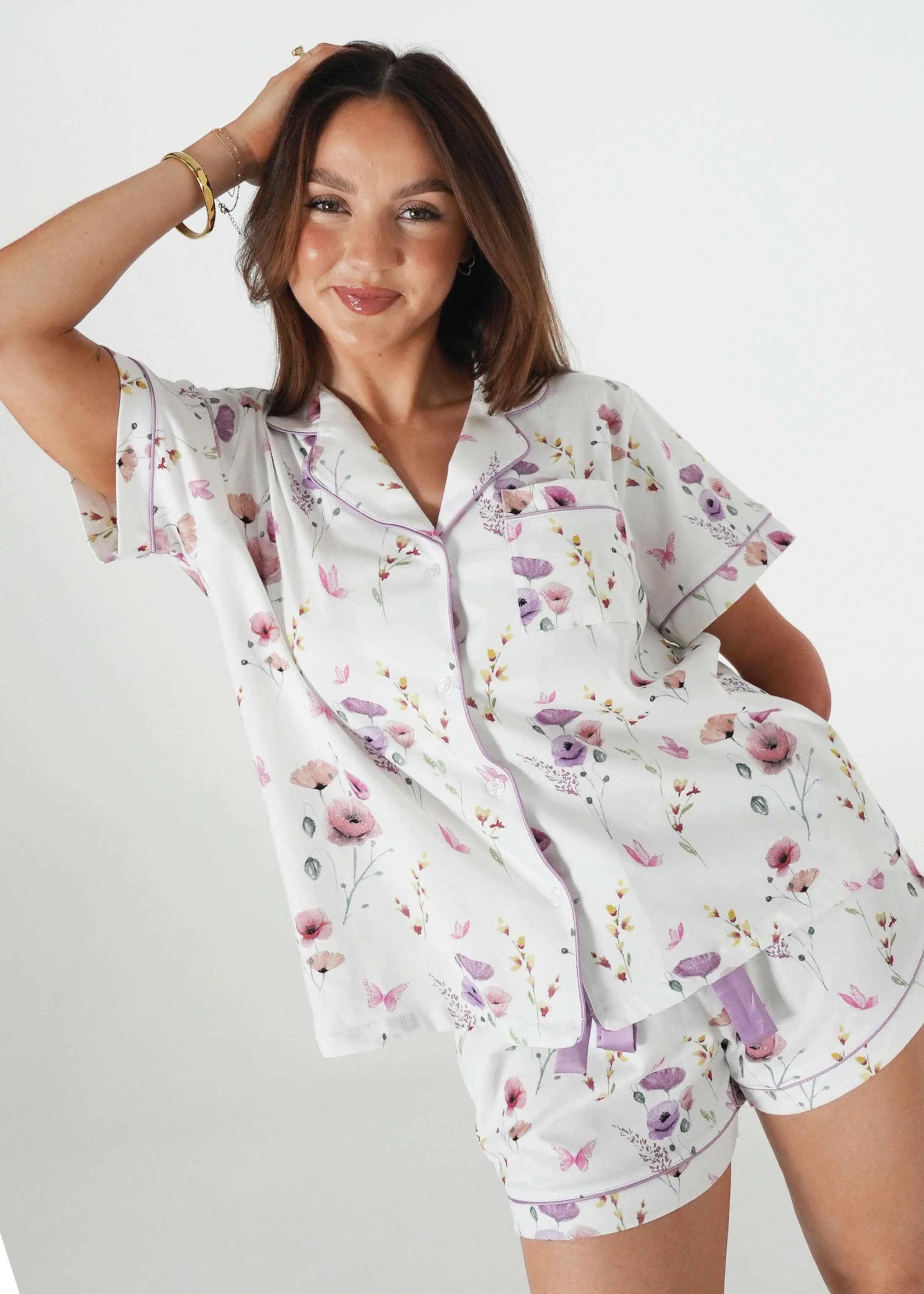 Edge Of The Meadow Jersey Knit Cotton Short PJ Set - Image 3