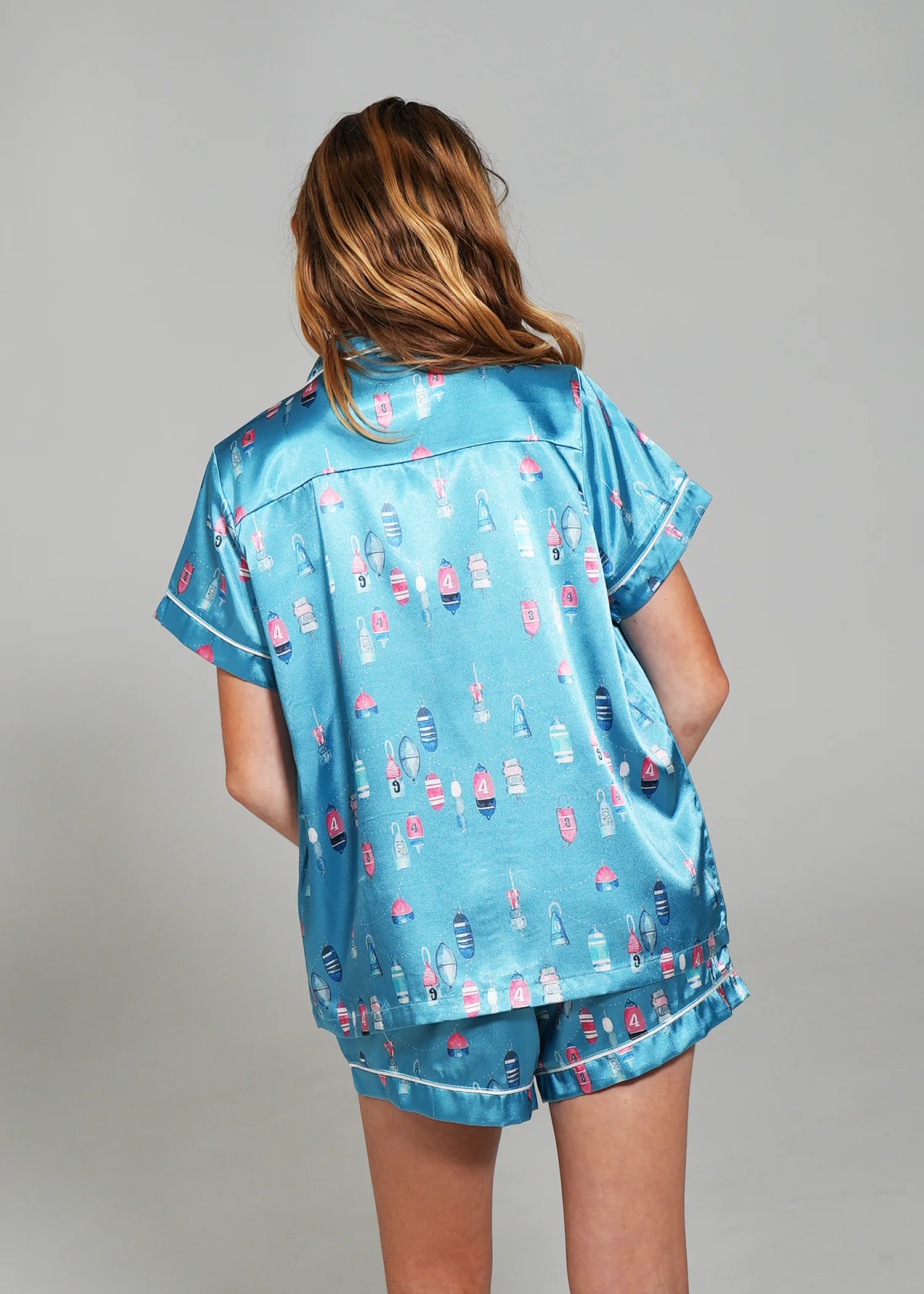 Girls - Buoy Oh Buoy Short Satin PJ Set - Image 4