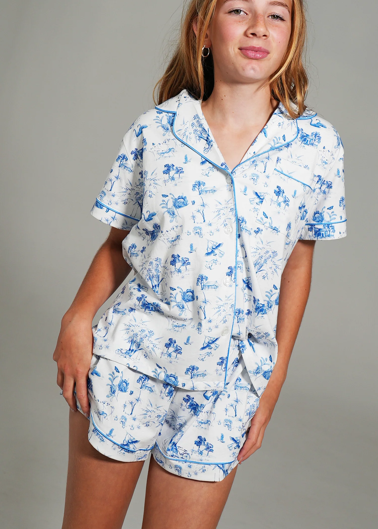 Girls - Coming Home Jersey Knit Cotton Short PJ Set - Image 4