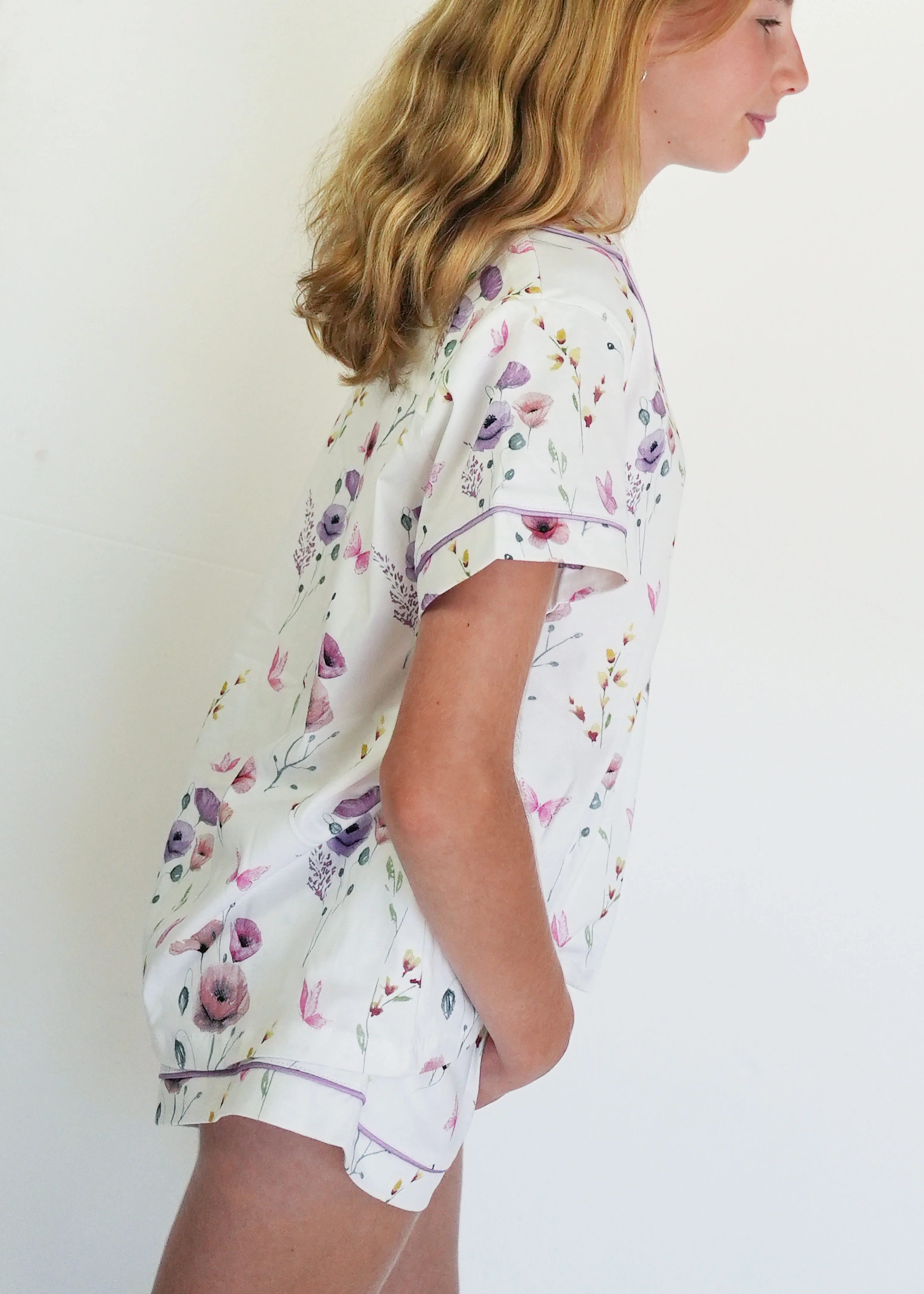 Girls - Edge Of The Meadow Jersey Knit Cotton Short PJ Set - Image 3