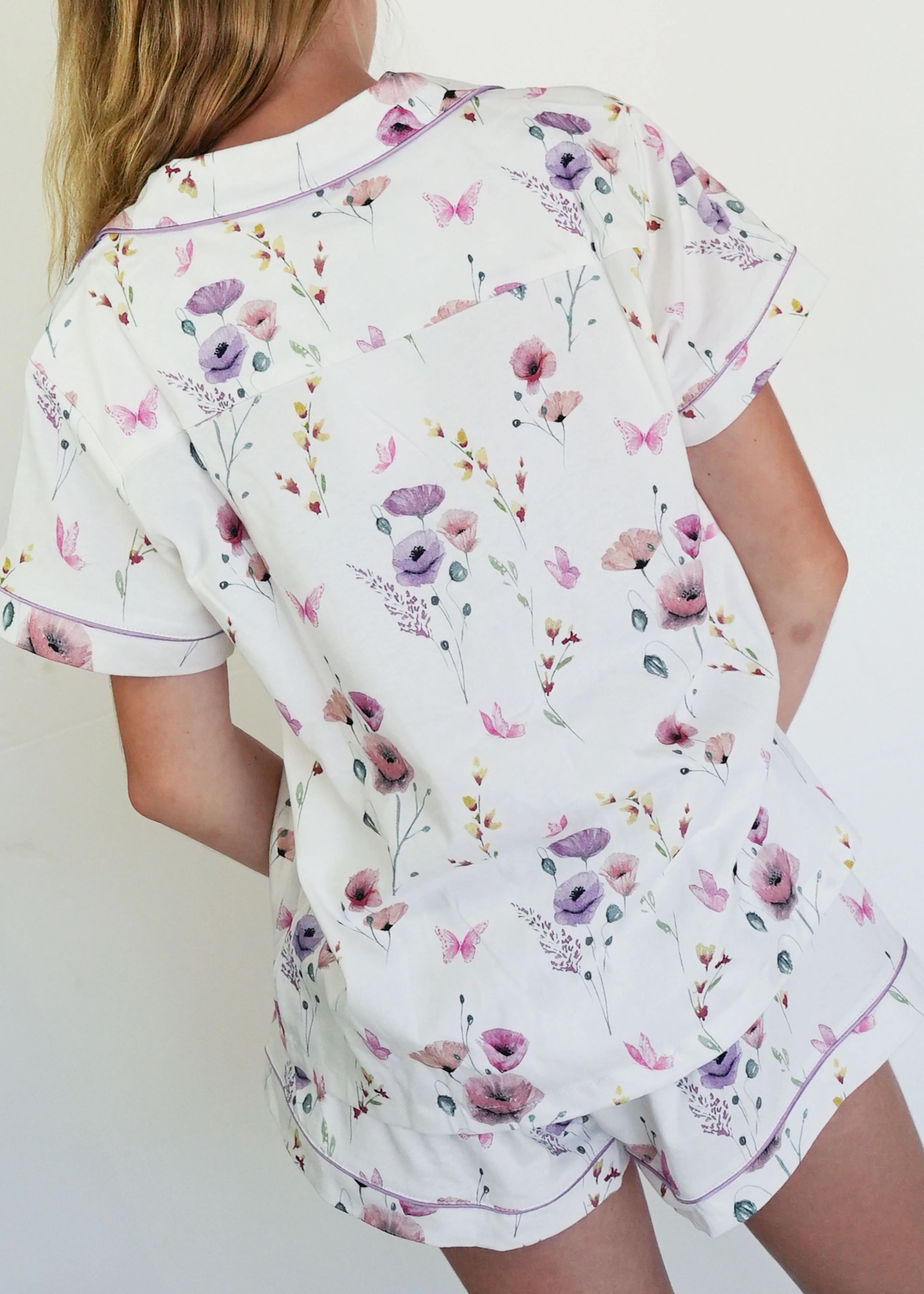 Girls - Edge Of The Meadow Jersey Knit Cotton Short PJ Set - Image 4