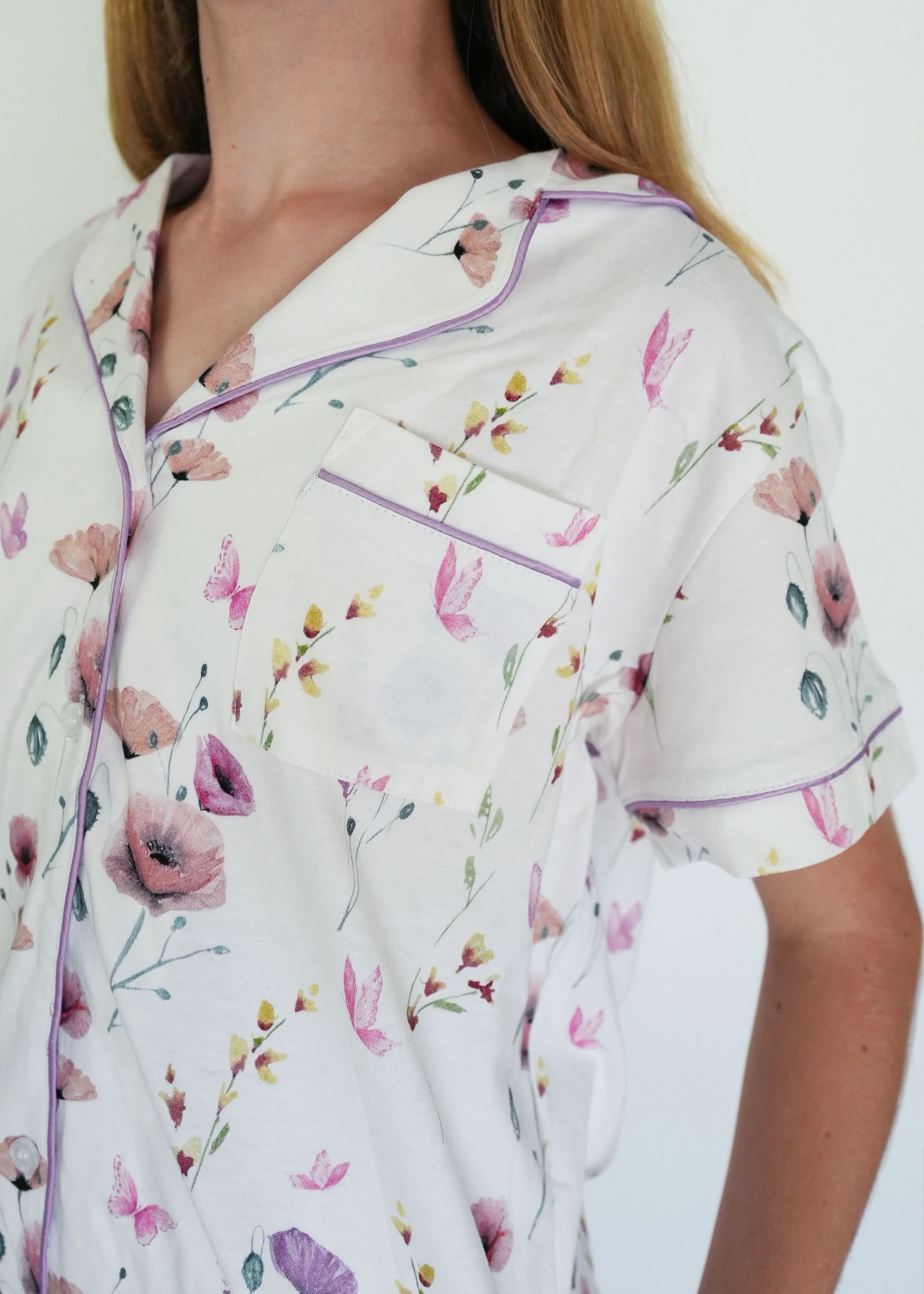 Girls - Edge Of The Meadow Jersey Knit Cotton Short PJ Set - Image 5