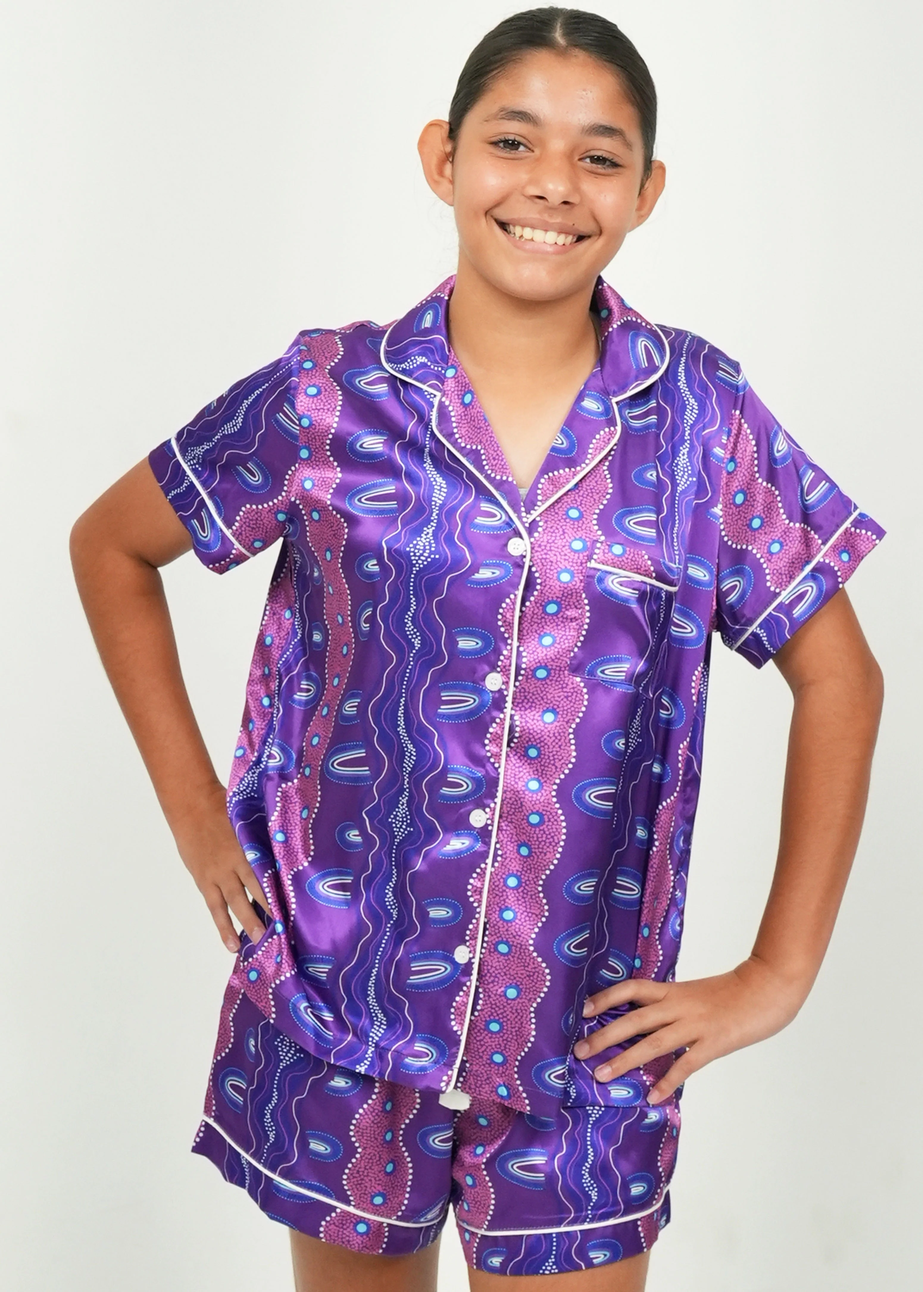 Girls - Grandmothers Wisdom Satin PJ Set