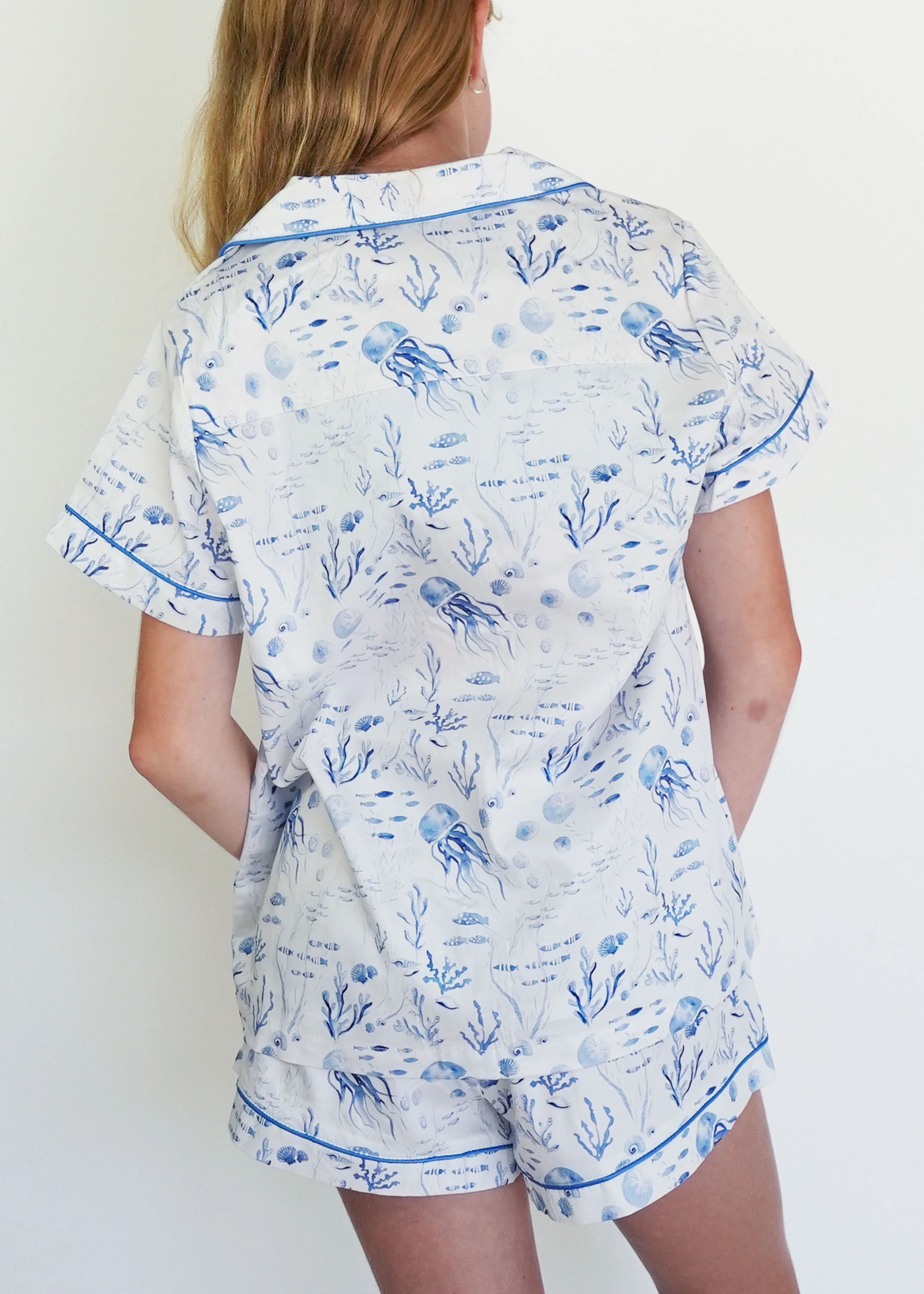 Girls Morning Swim Cotton Short Pyjama Set - Image 3