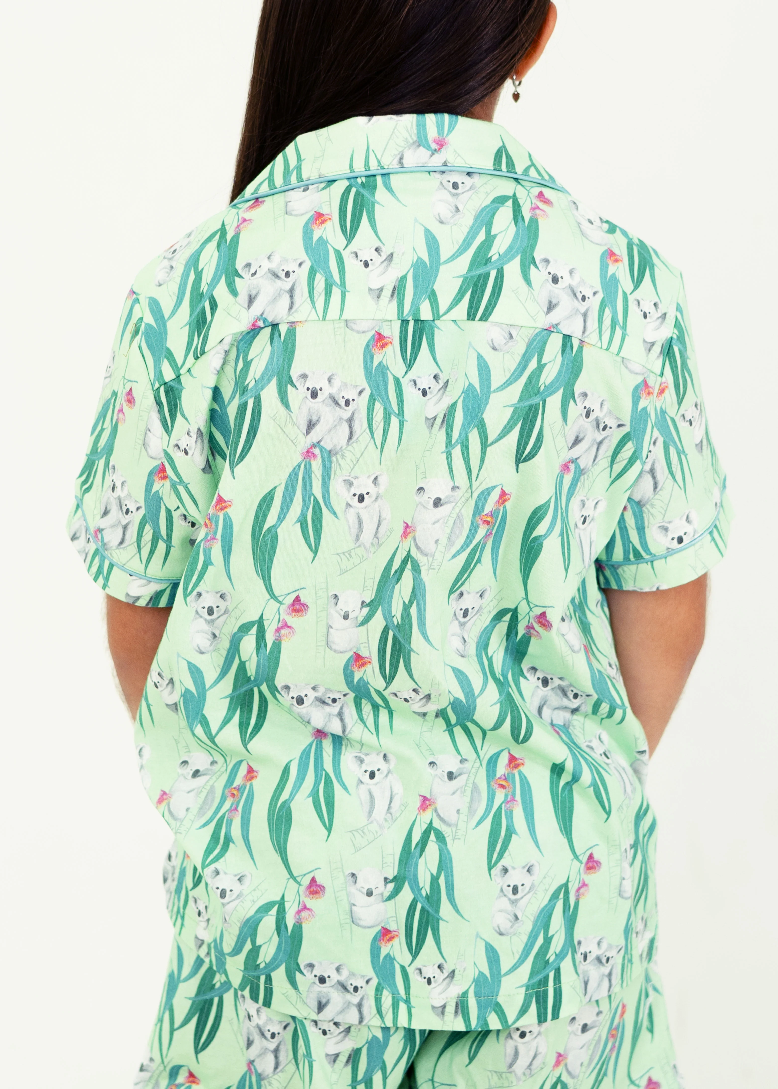 Girls - Nap Time Down Under Jersey Knit Cotton Short PJ Set - Image 3