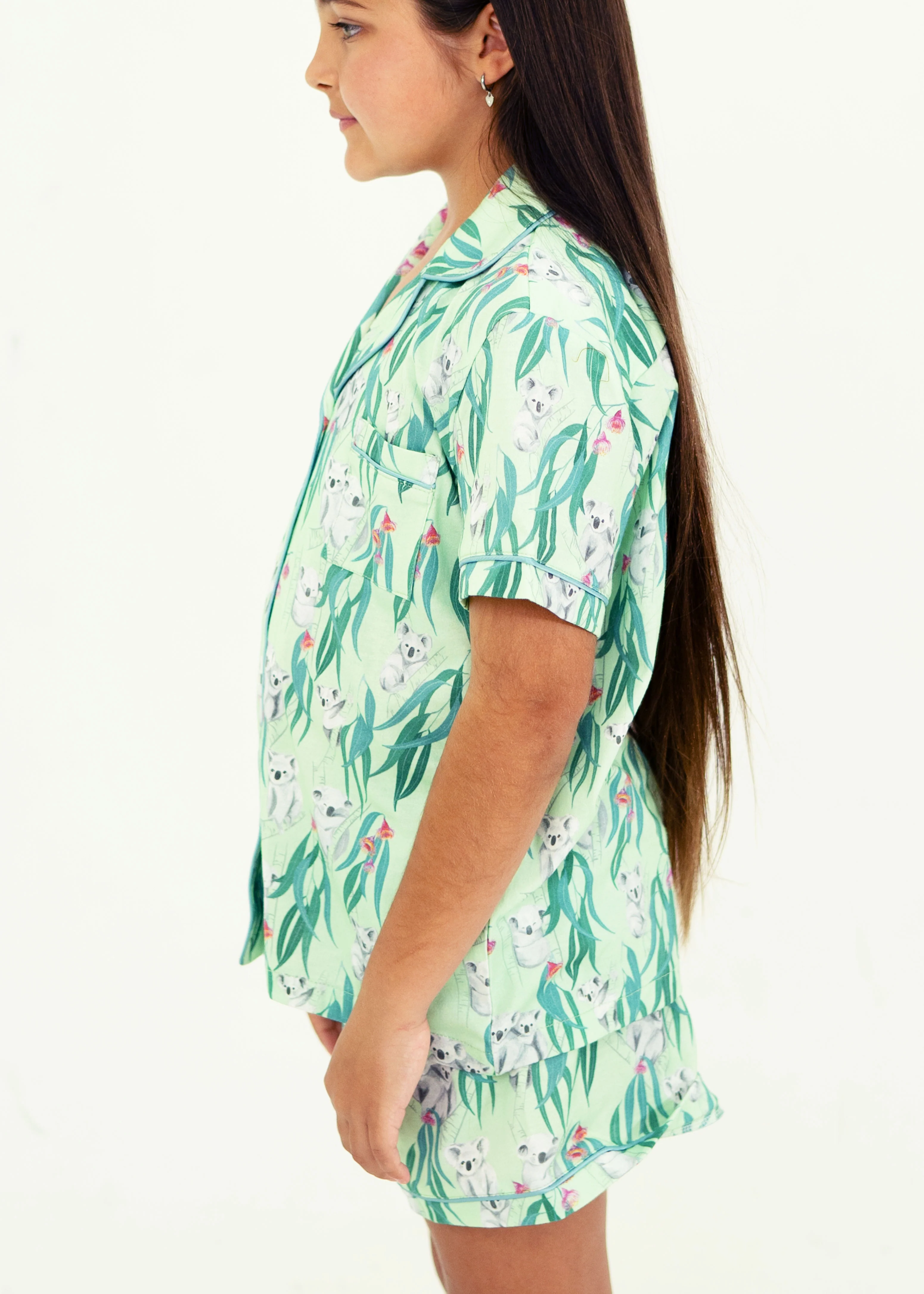 Girls - Nap Time Down Under Jersey Knit Cotton Short PJ Set - Image 4