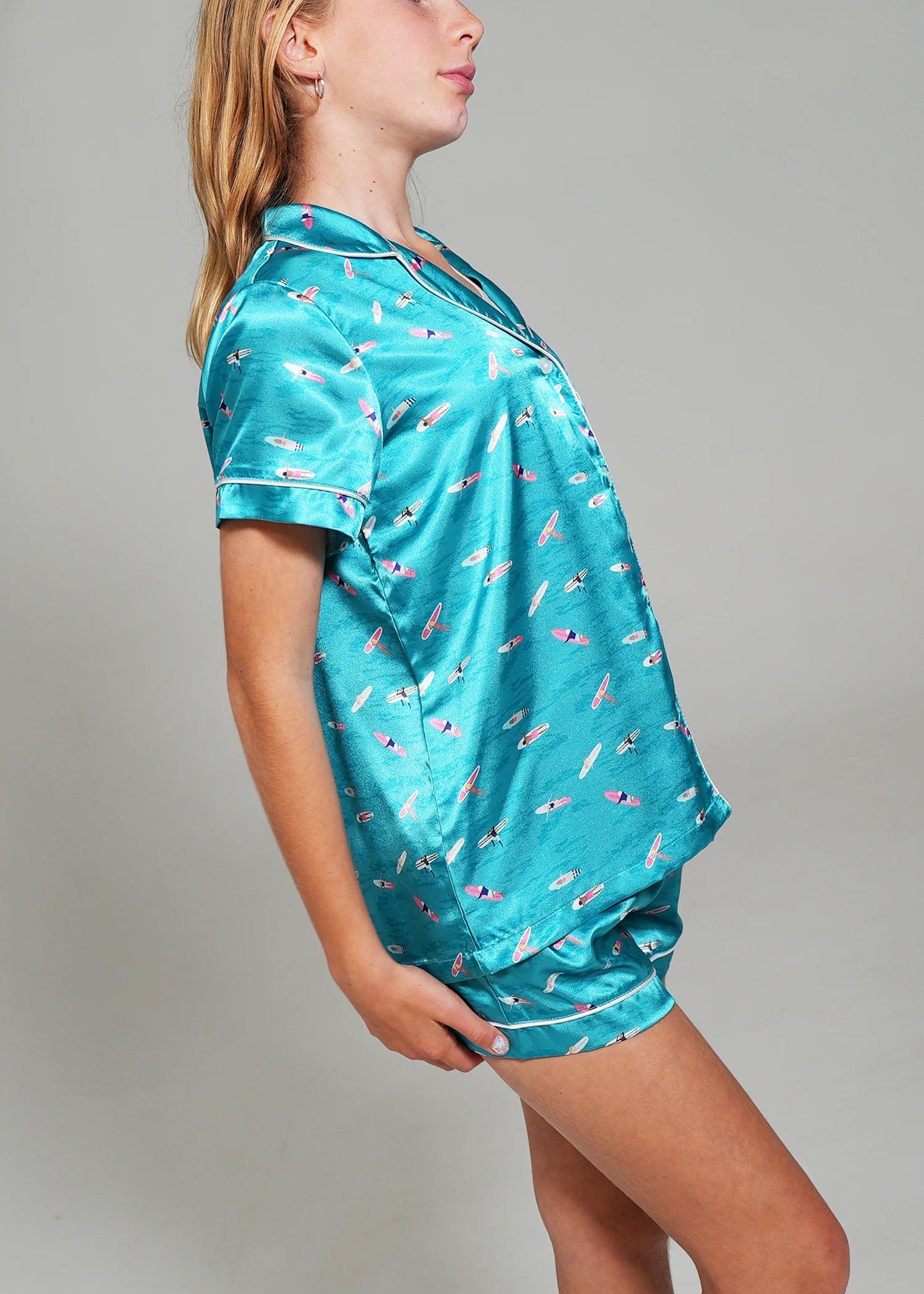 Girls - Ocean Drift Short Satin PJ Set