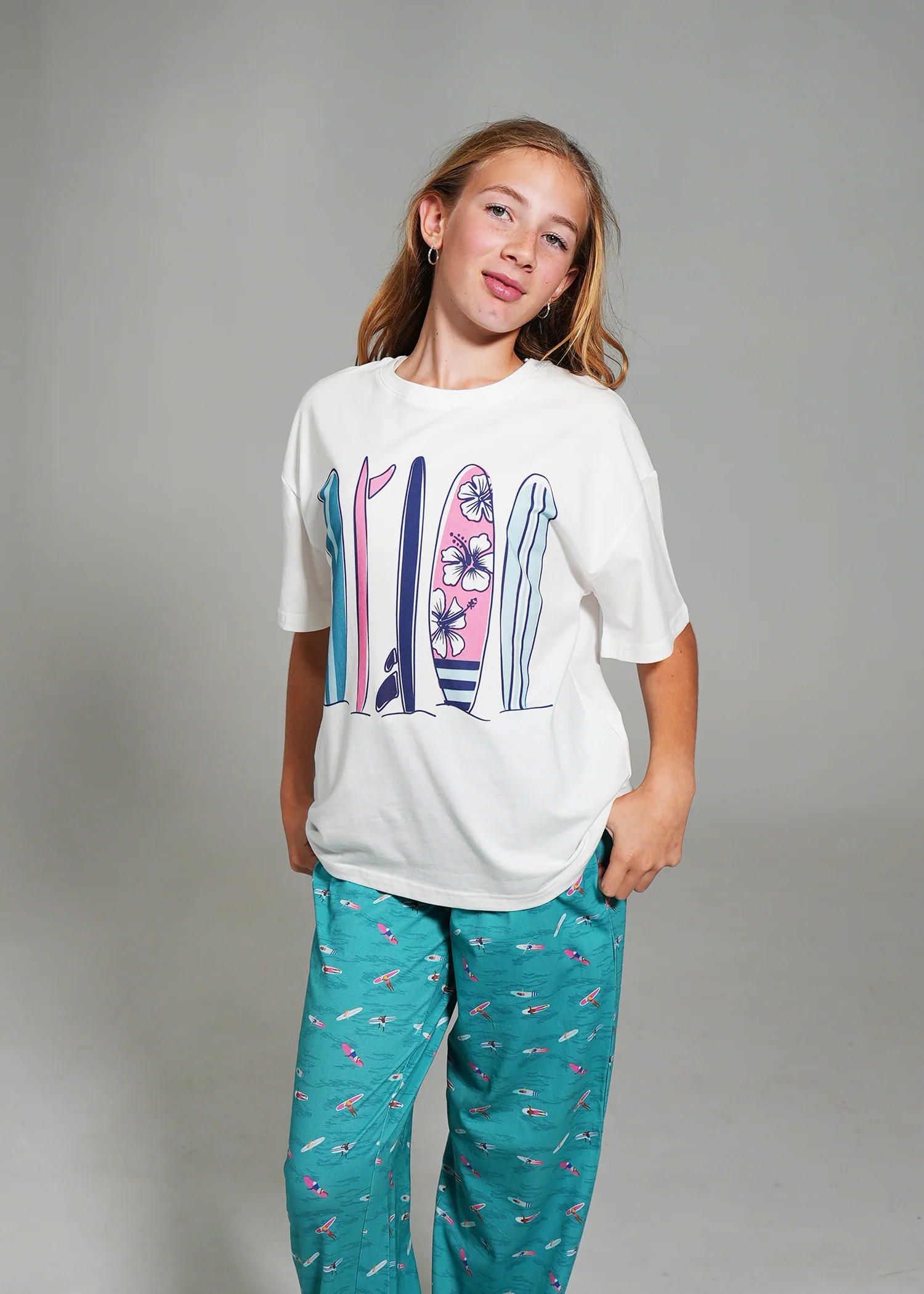 Girls - Ocean Drift T-Shirt & Long Pants PJ Set - Image 5