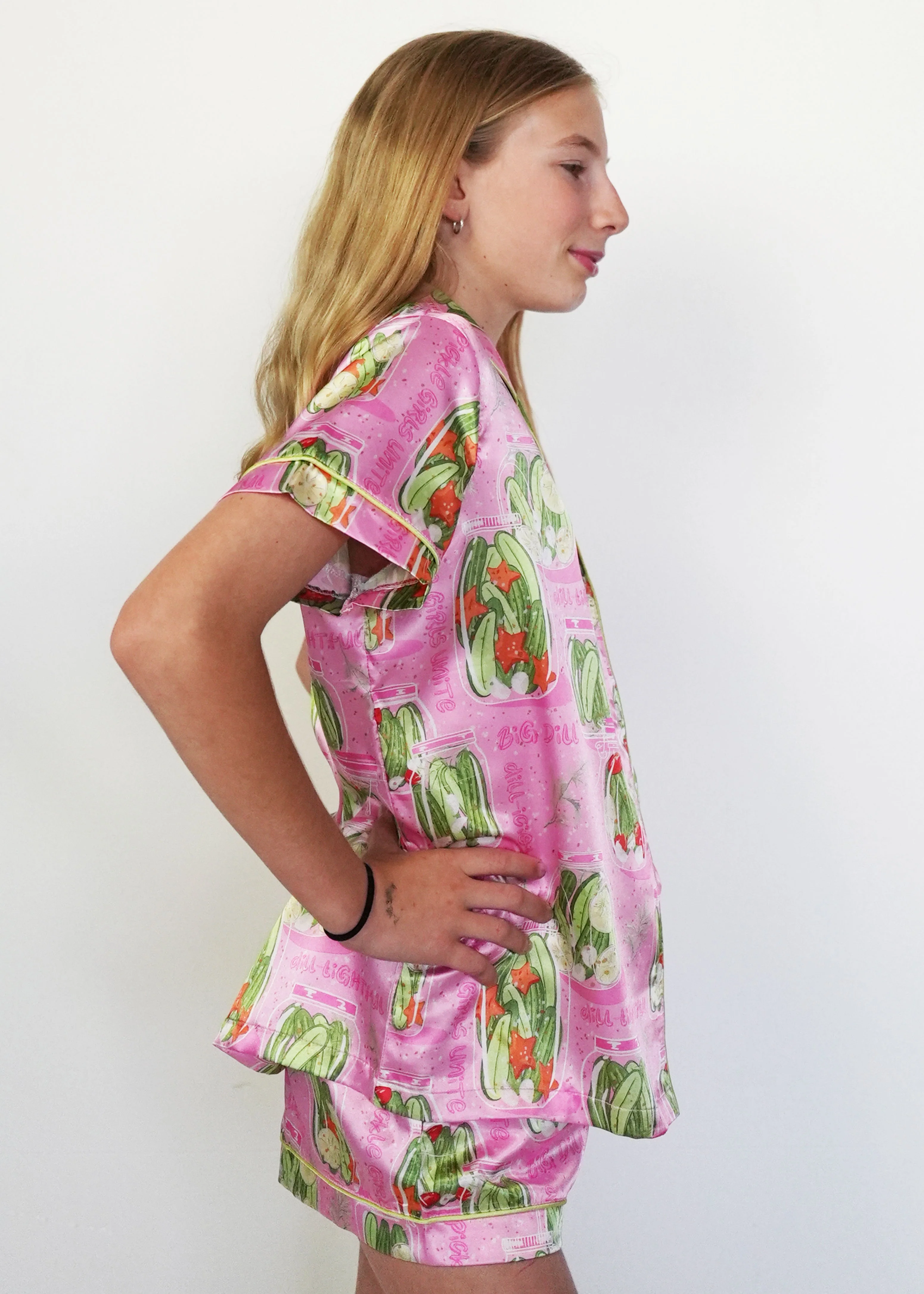 Girls - Pickles Short Satin PJ Set - Image 4