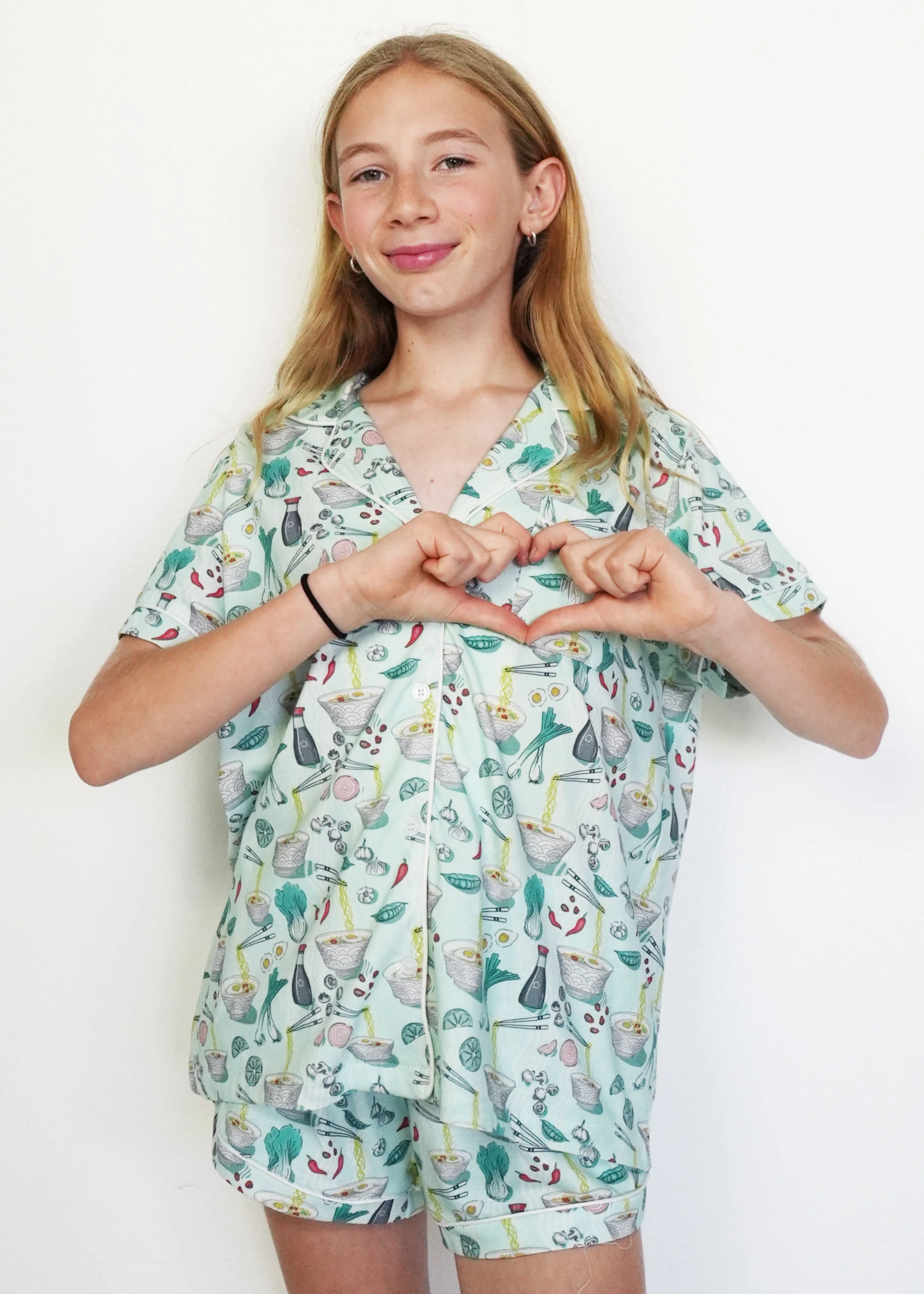 Girls - Ramen Jersey Knit Cotton Short PJ Set - Image 3