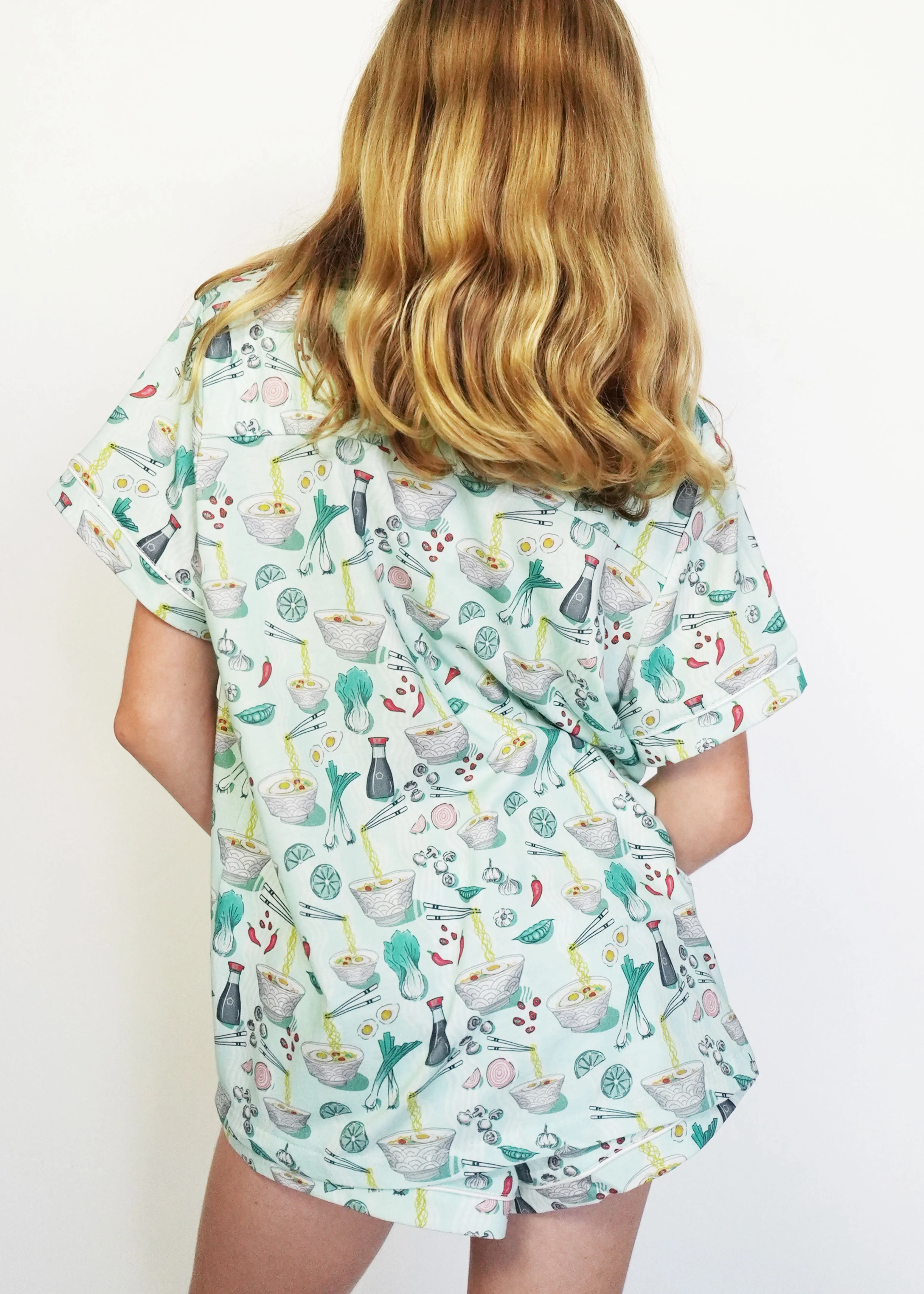 Girls - Ramen Jersey Knit Cotton Short PJ Set - Image 5