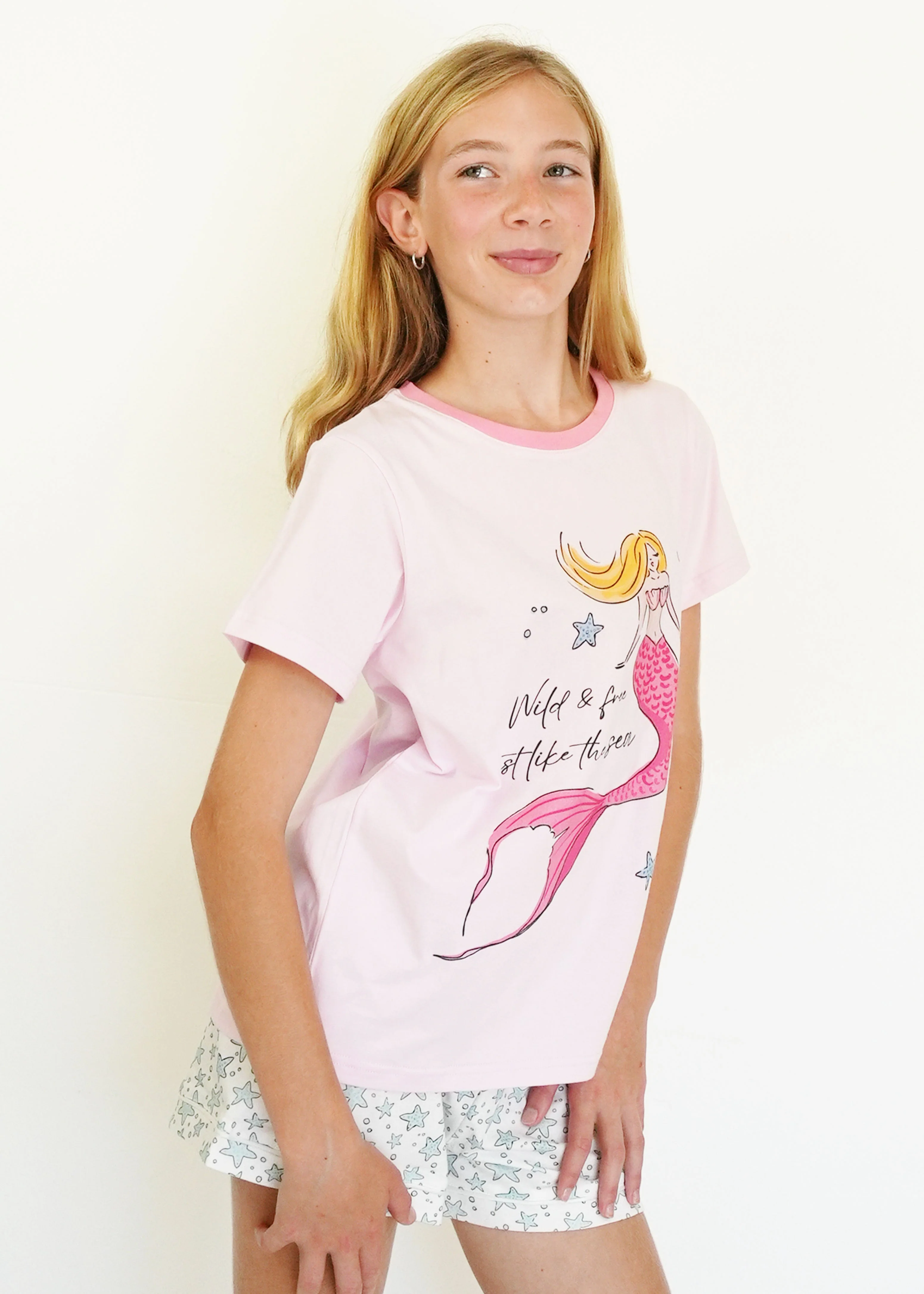 Girls - Wild and Free T-Shirt & Shorts PJ Set - Image 3