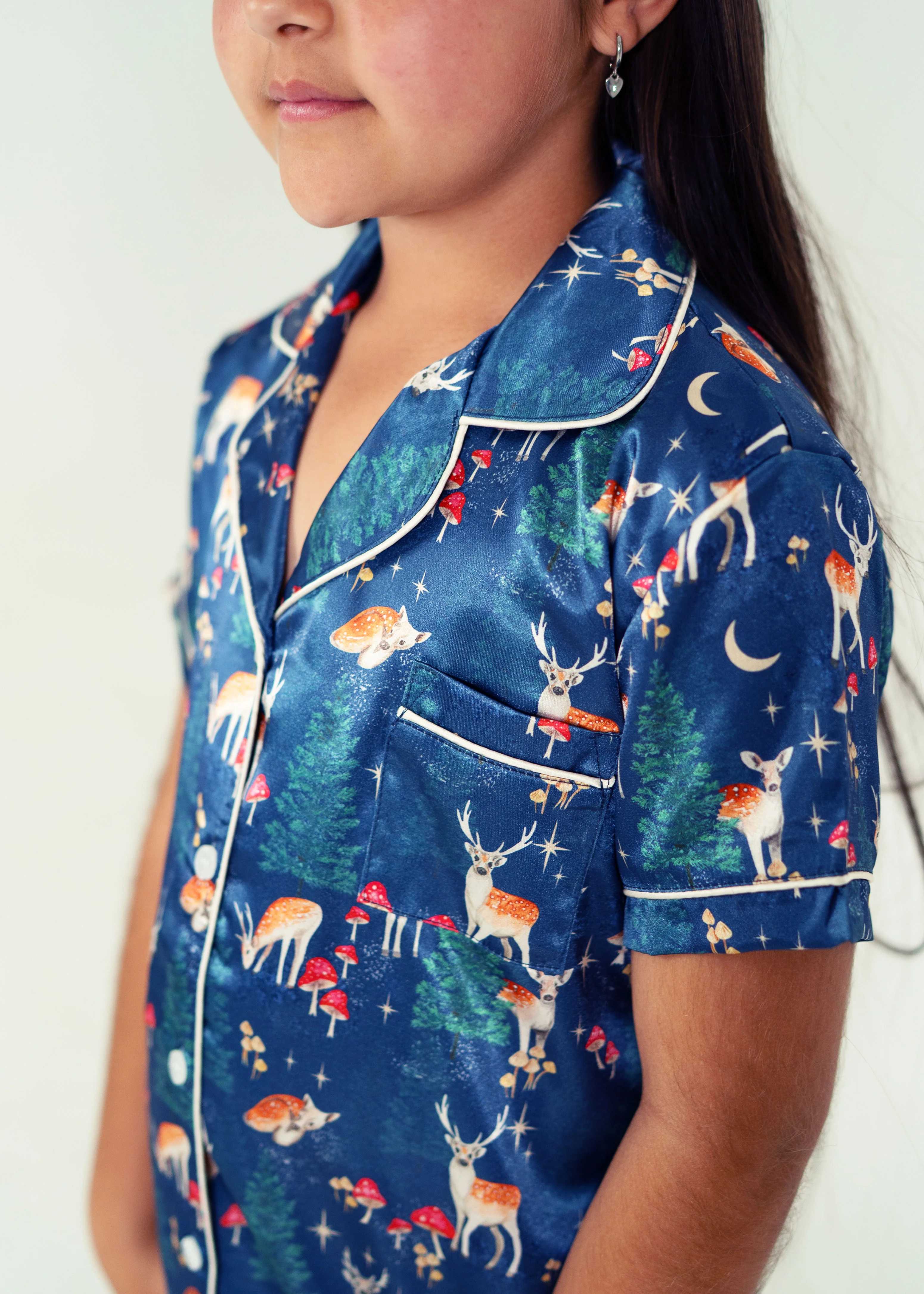 Girls - Woodland Dreams Short Satin PJ Set - Image 4