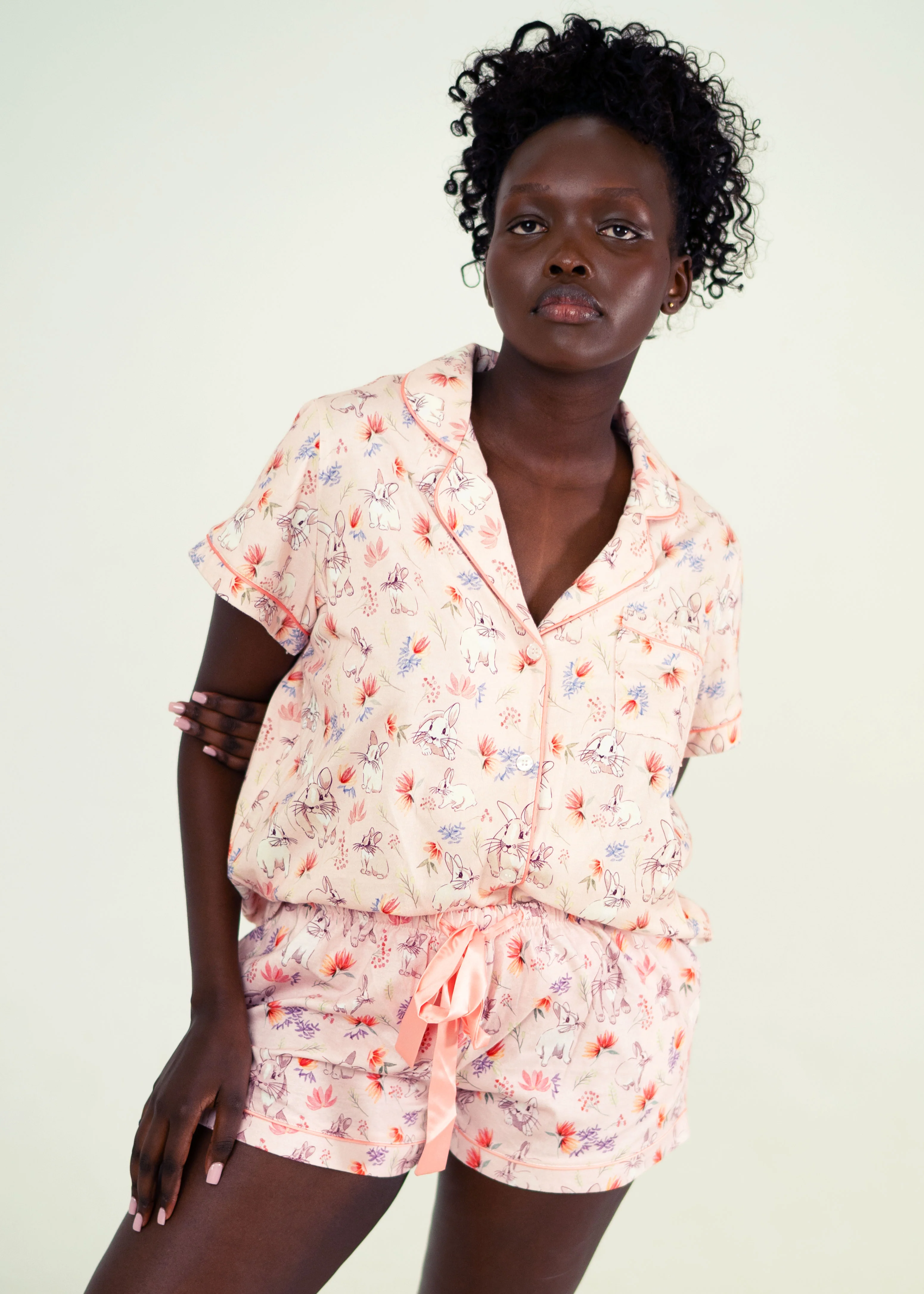 Hop To Bed Jersey Knit Cotton Short PJ Set