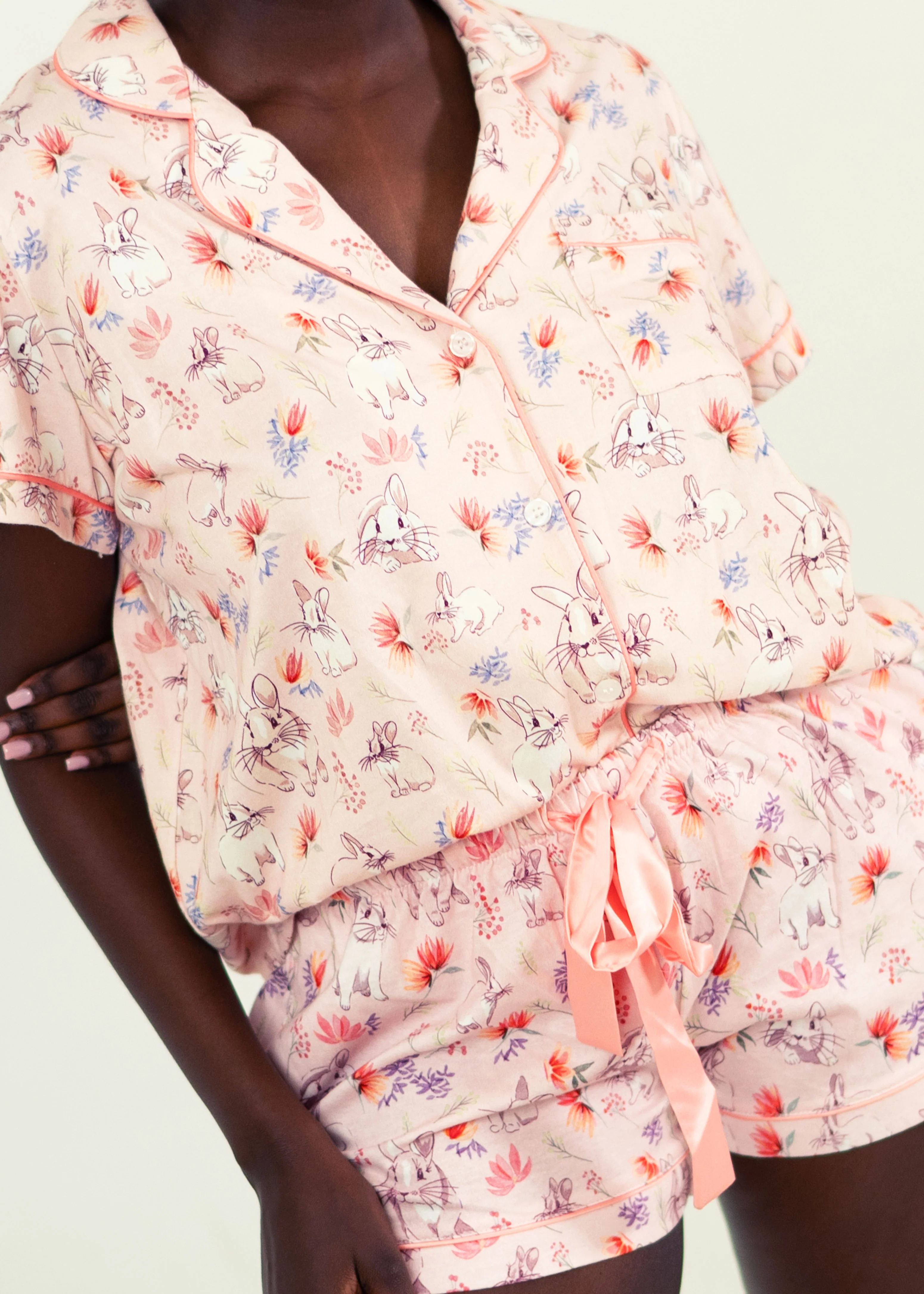 Hop To Bed Jersey Knit Cotton Short PJ Set - Image 4