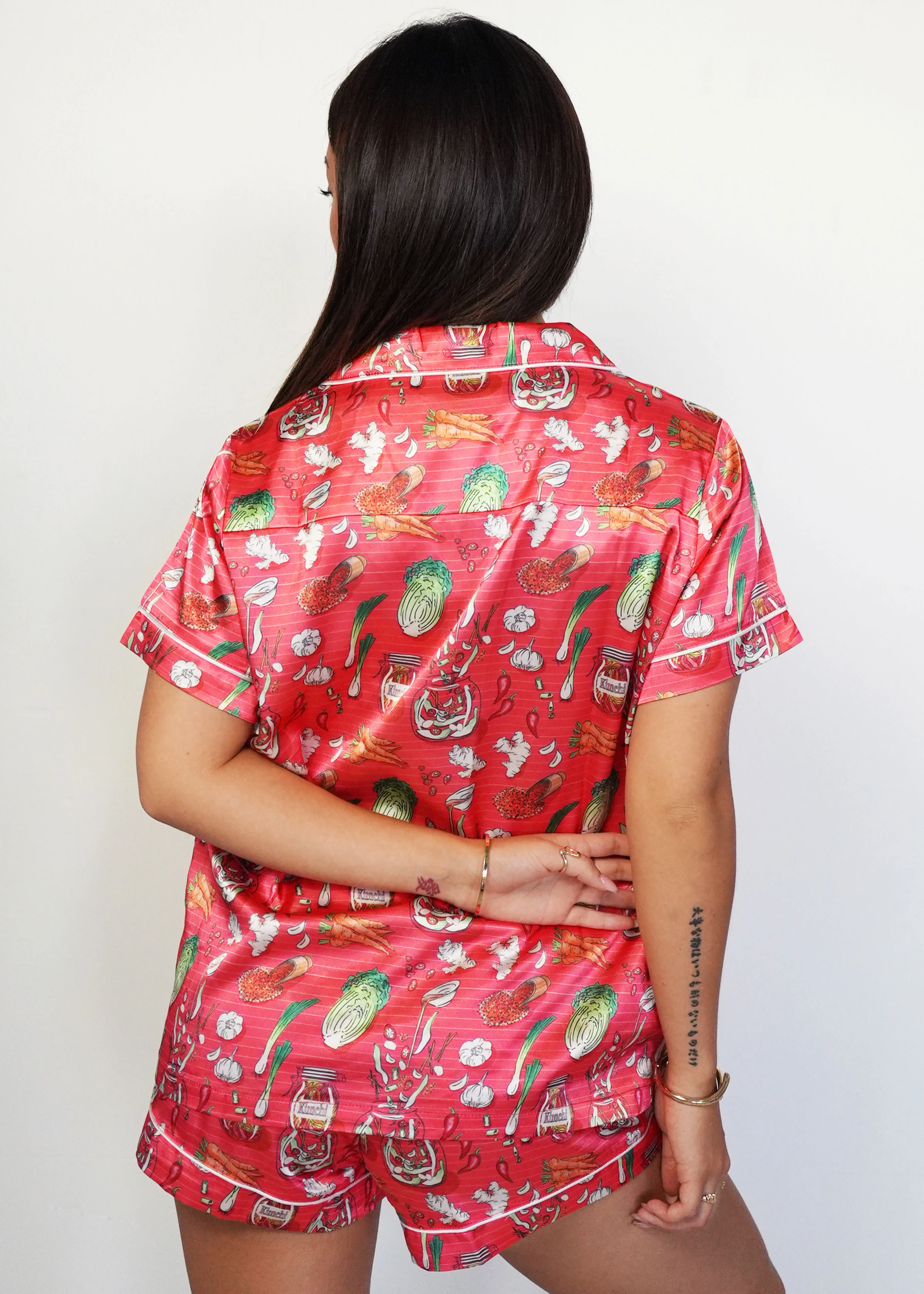 Kimchi Satin Short Pajama Set - Image 3