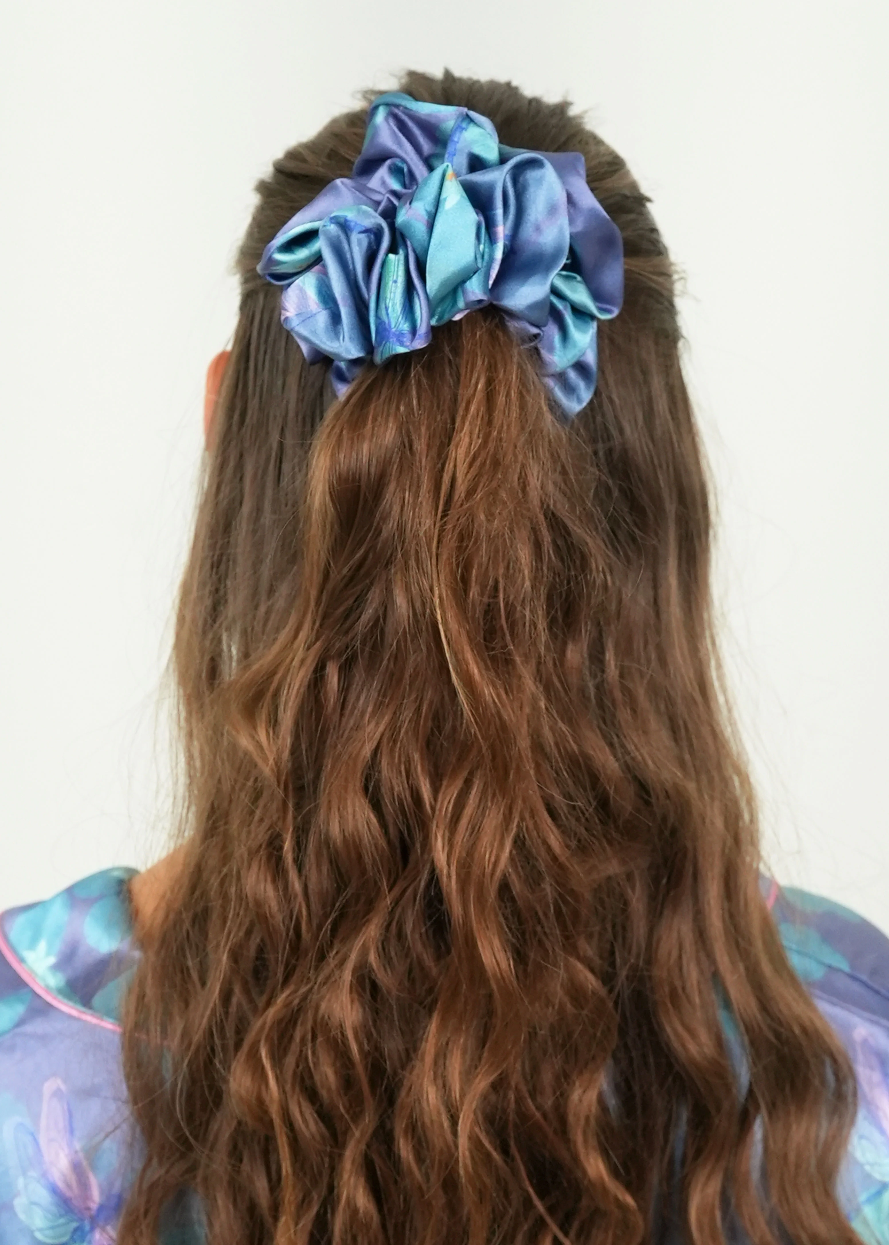 Lilypad Dragonflies Satin Hair Scrunchie - Image 2