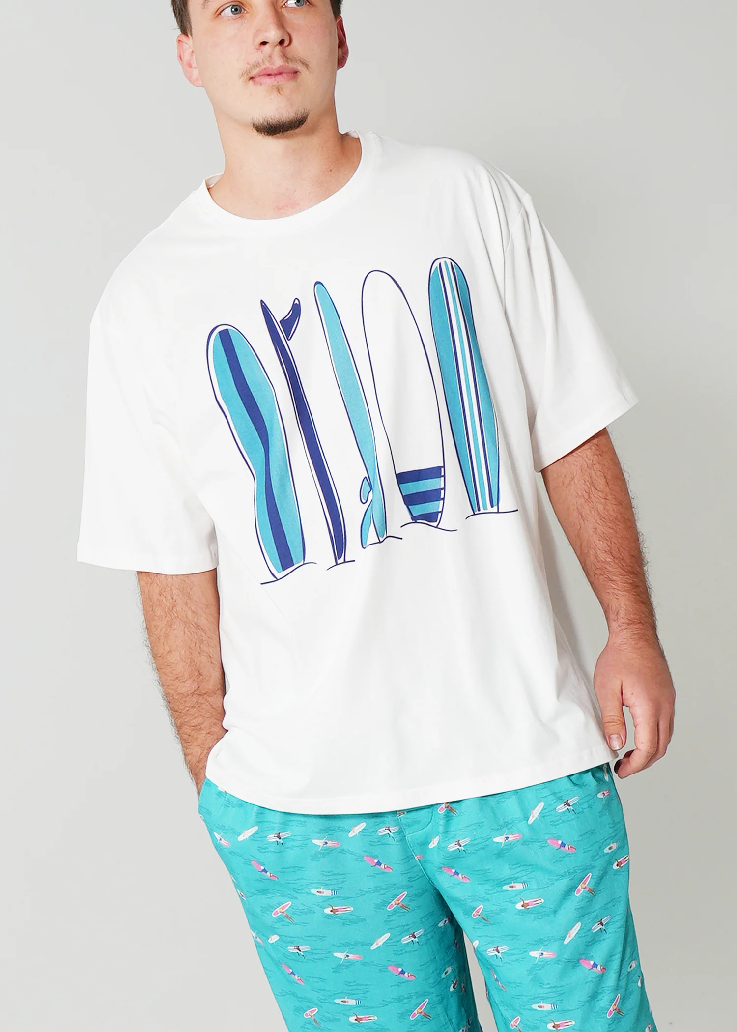 Mens Ocean Drift T-Shirt & Long Pants PJ Set - Image 3