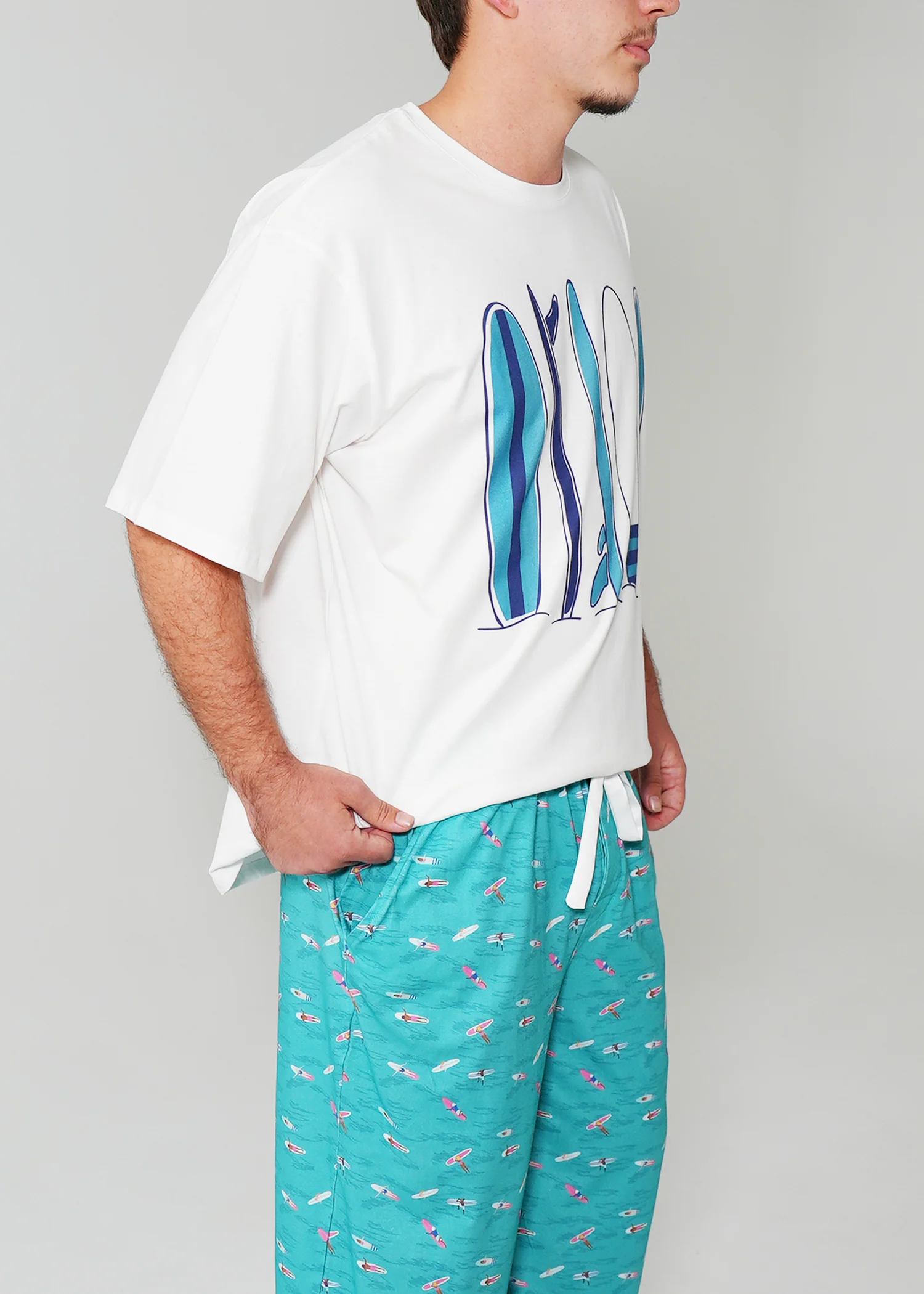 Mens Ocean Drift T-Shirt & Long Pants PJ Set - Image 5
