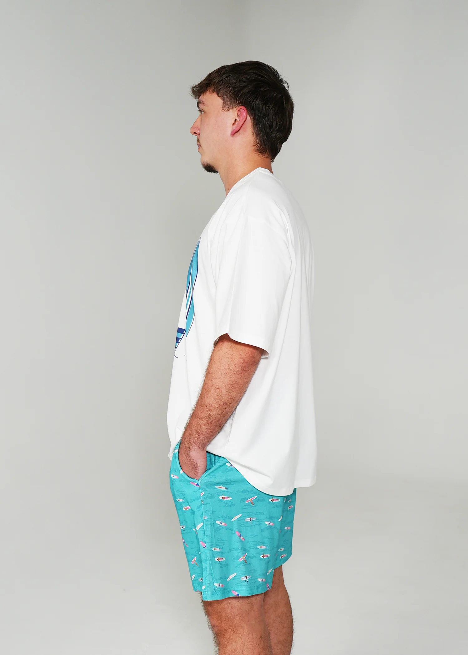 Mens Ocean Drift T-Shirt & Short Pants PJ Set - Image 3
