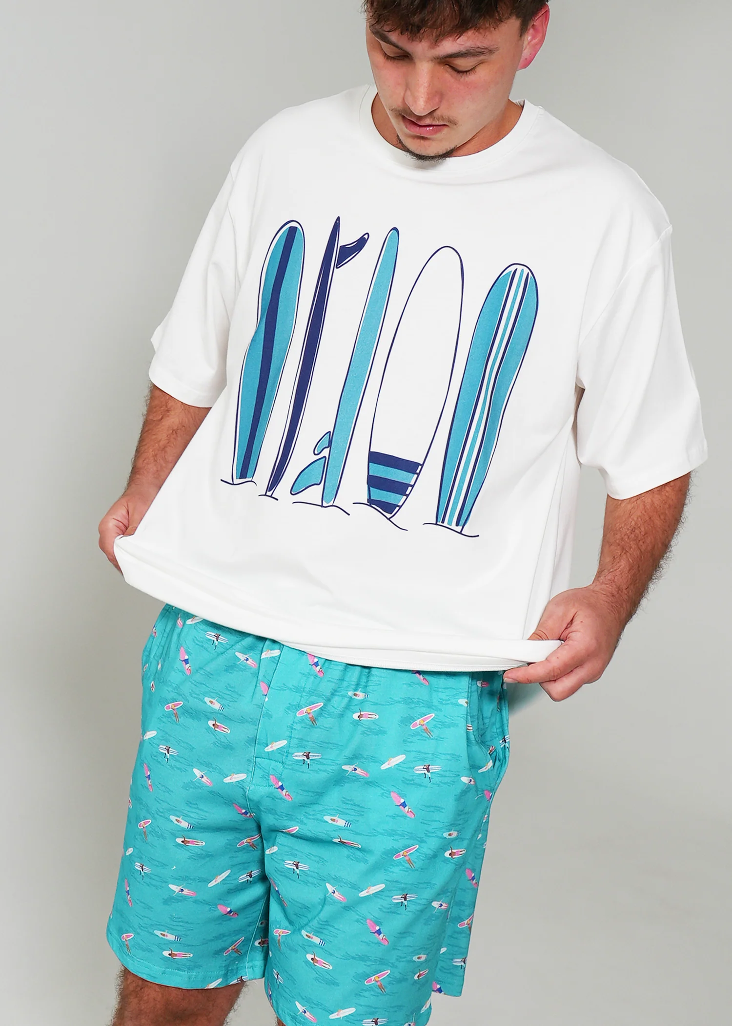 Mens Ocean Drift T-Shirt & Short Pants PJ Set - Image 4