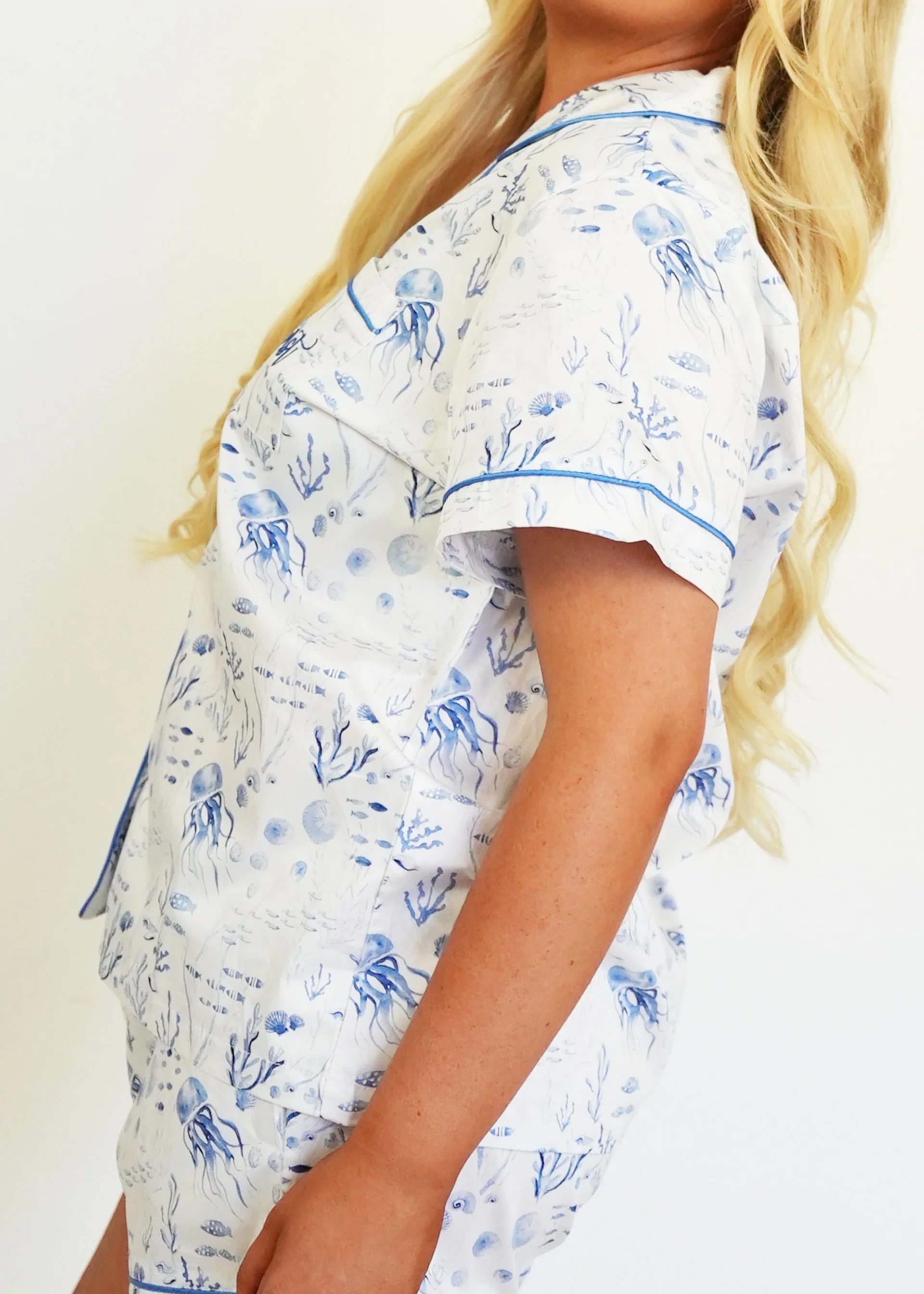 Morning Swim Cotton Short Pajama Set - Image 3