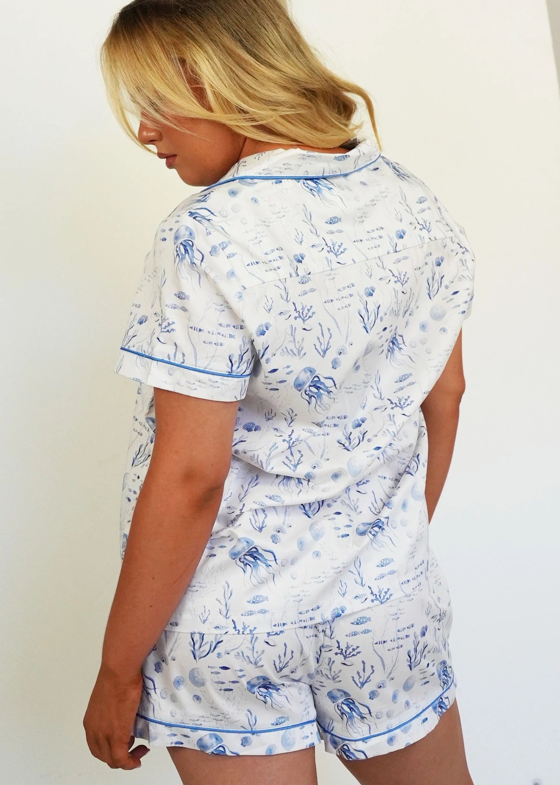 Morning Swim Cotton Short Pajama Set - Image 4