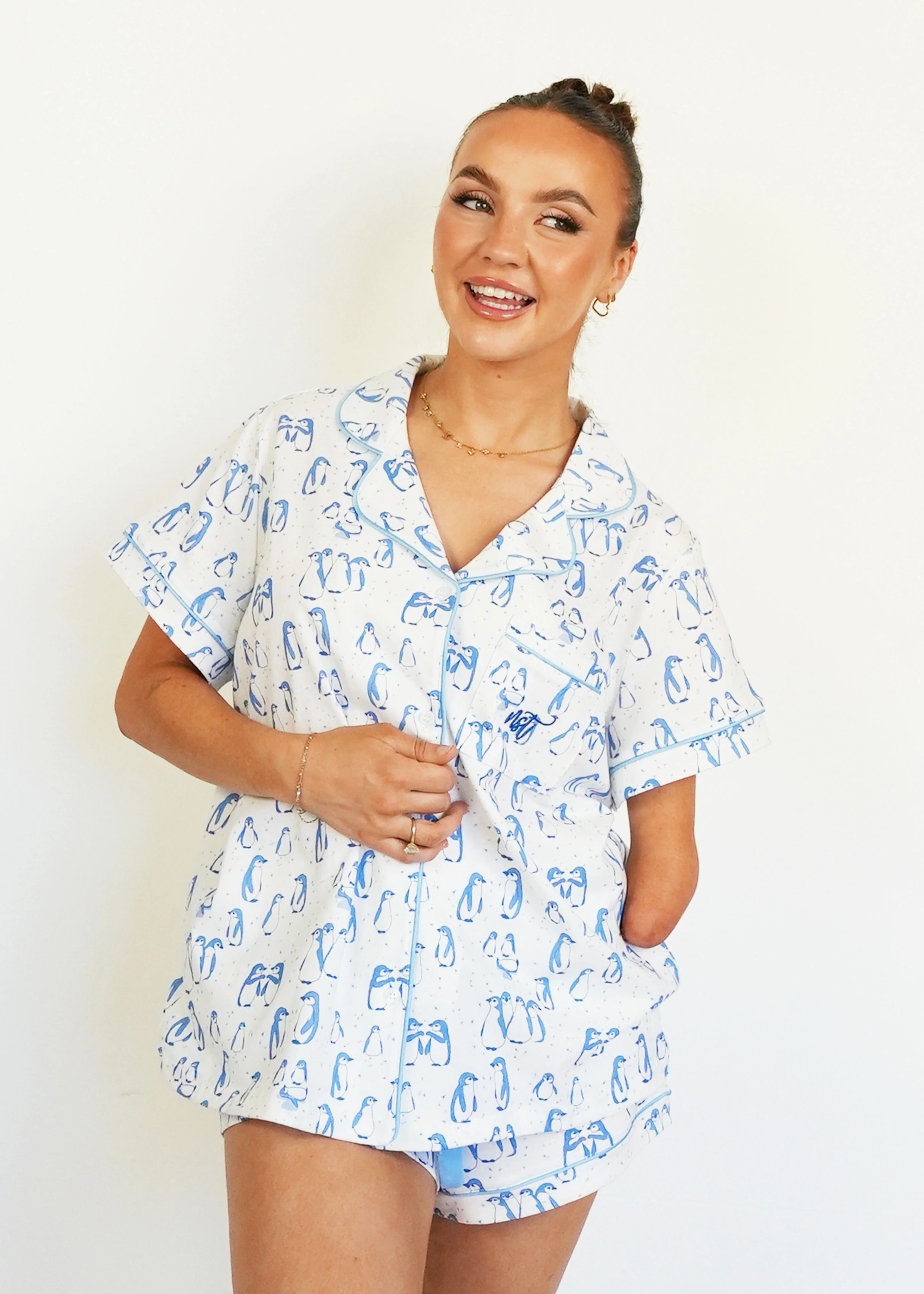 Penguin Pals Jersey Knit Cotton Short PJ Set