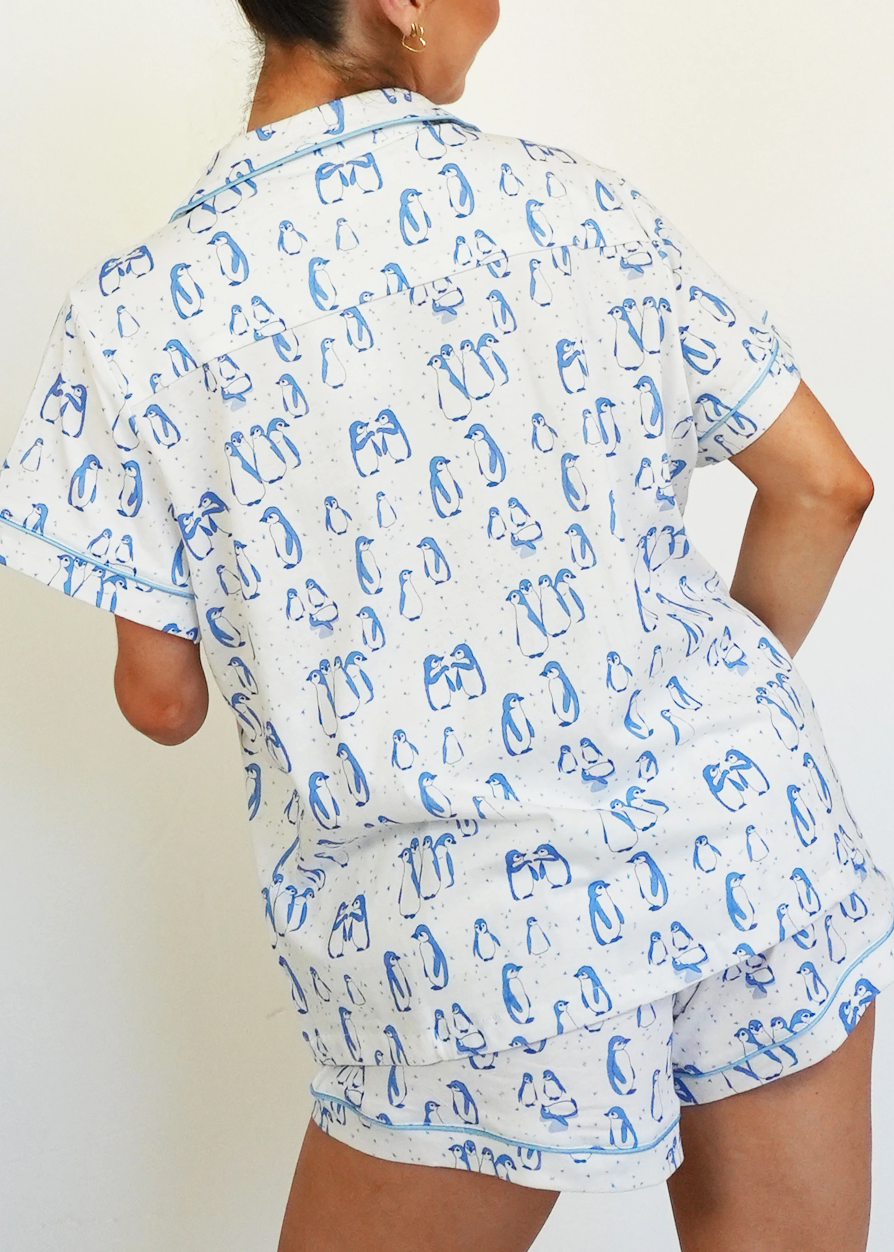 Penguin Pals Jersey Knit Cotton Short PJ Set - Image 4