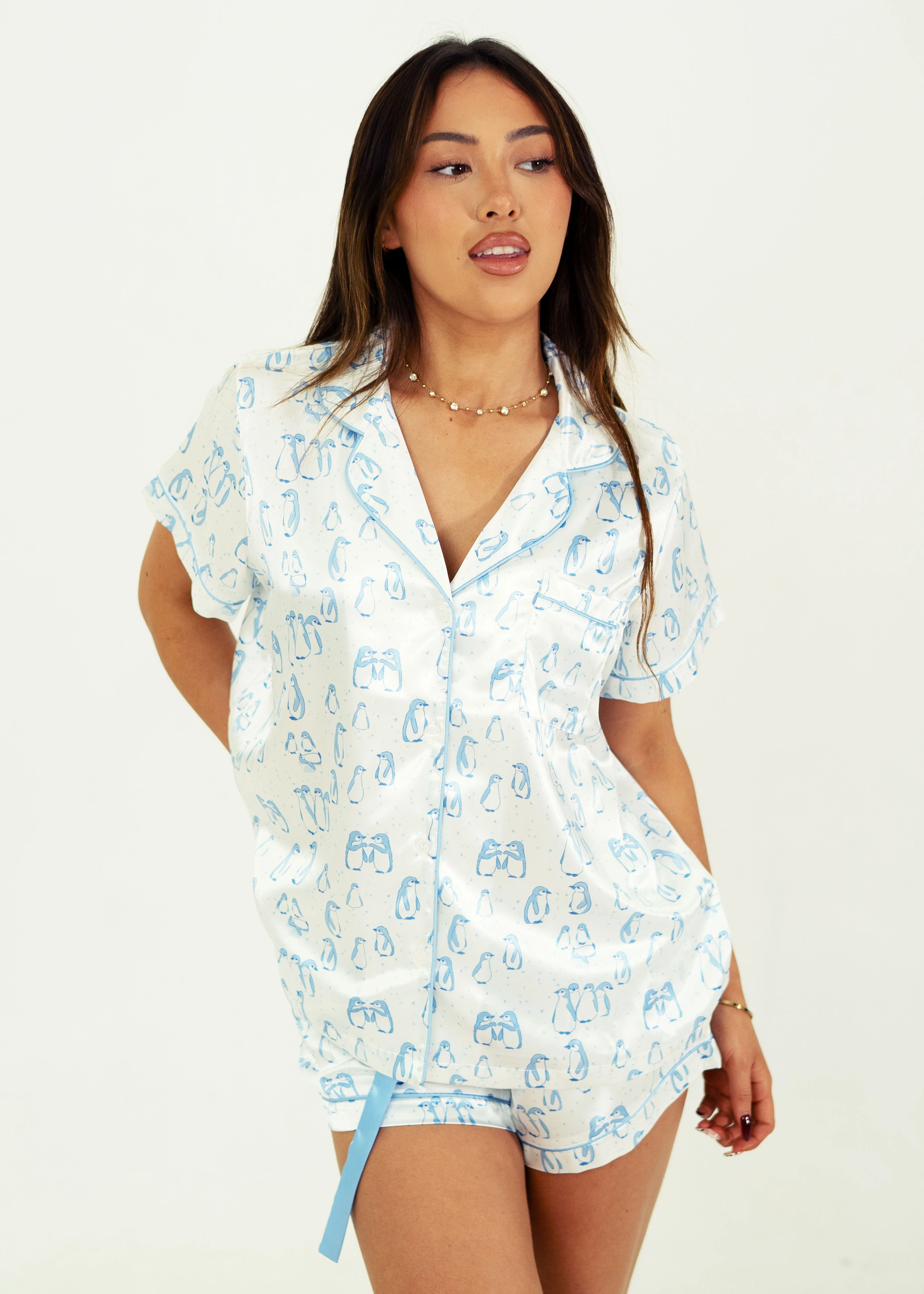 Penguin Pals Short Satin PJ Set - Image 2