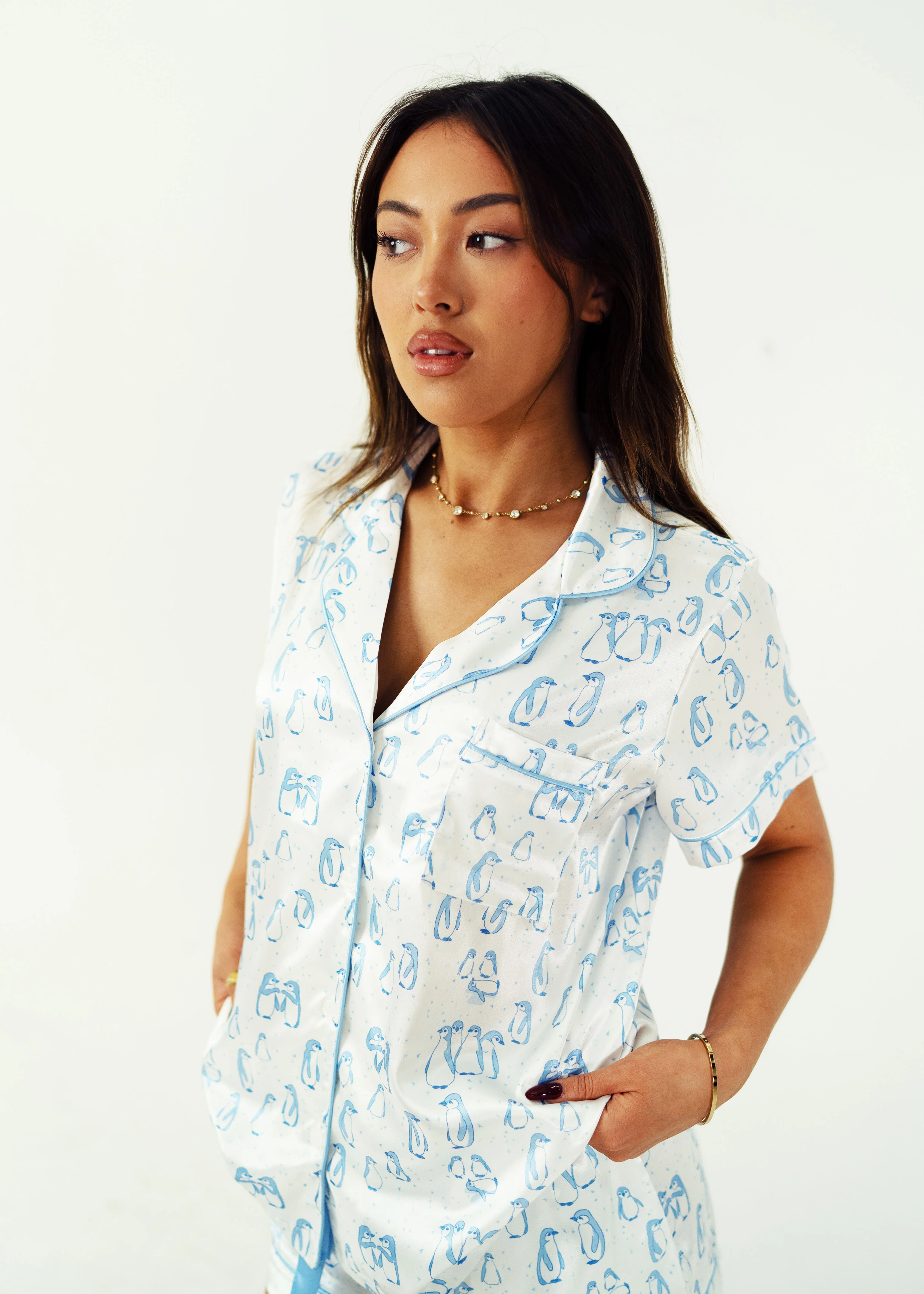 Penguin Pals Short Satin PJ Set - Image 3