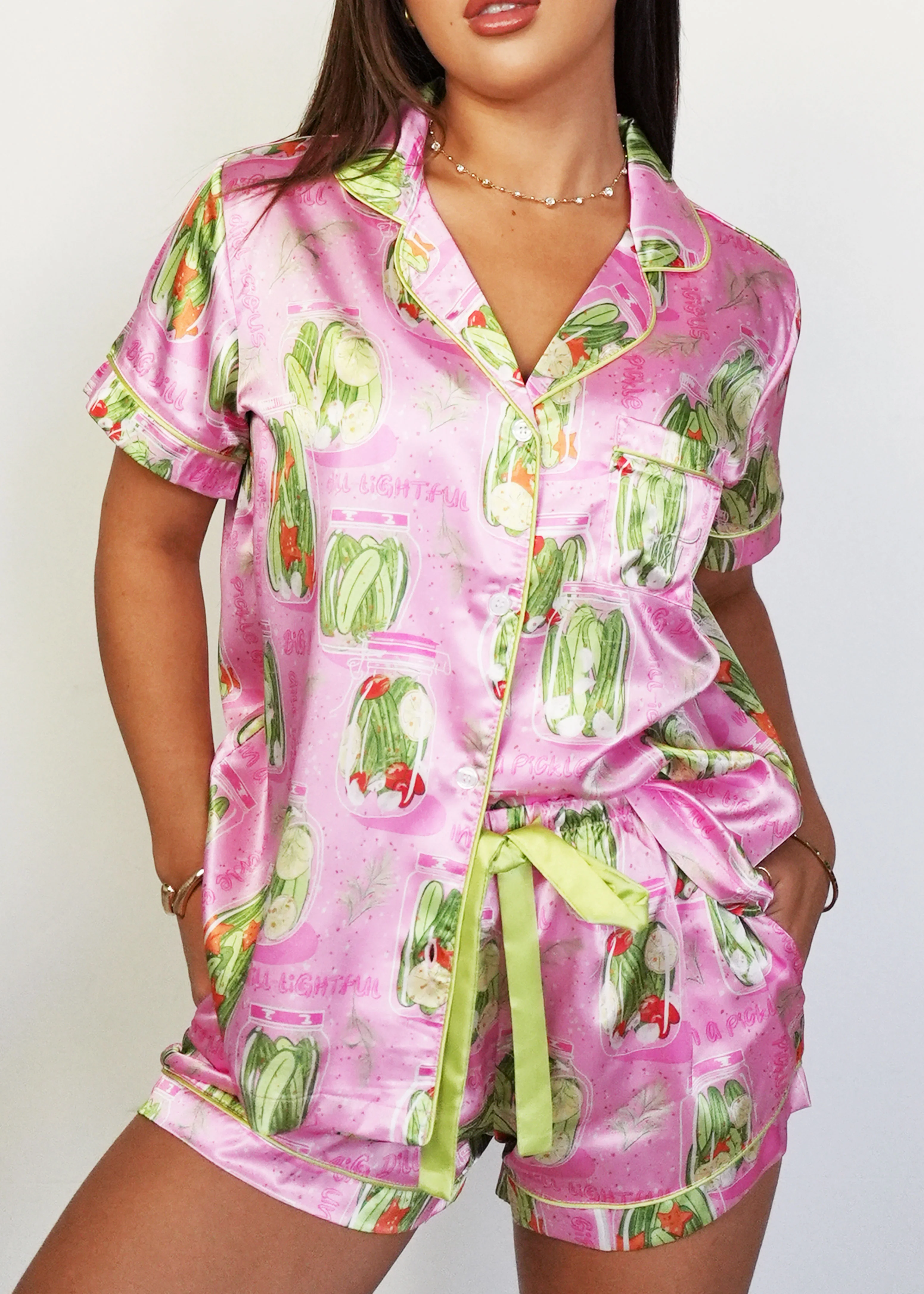 Pickles Satin Short Pajama Set - Image 3