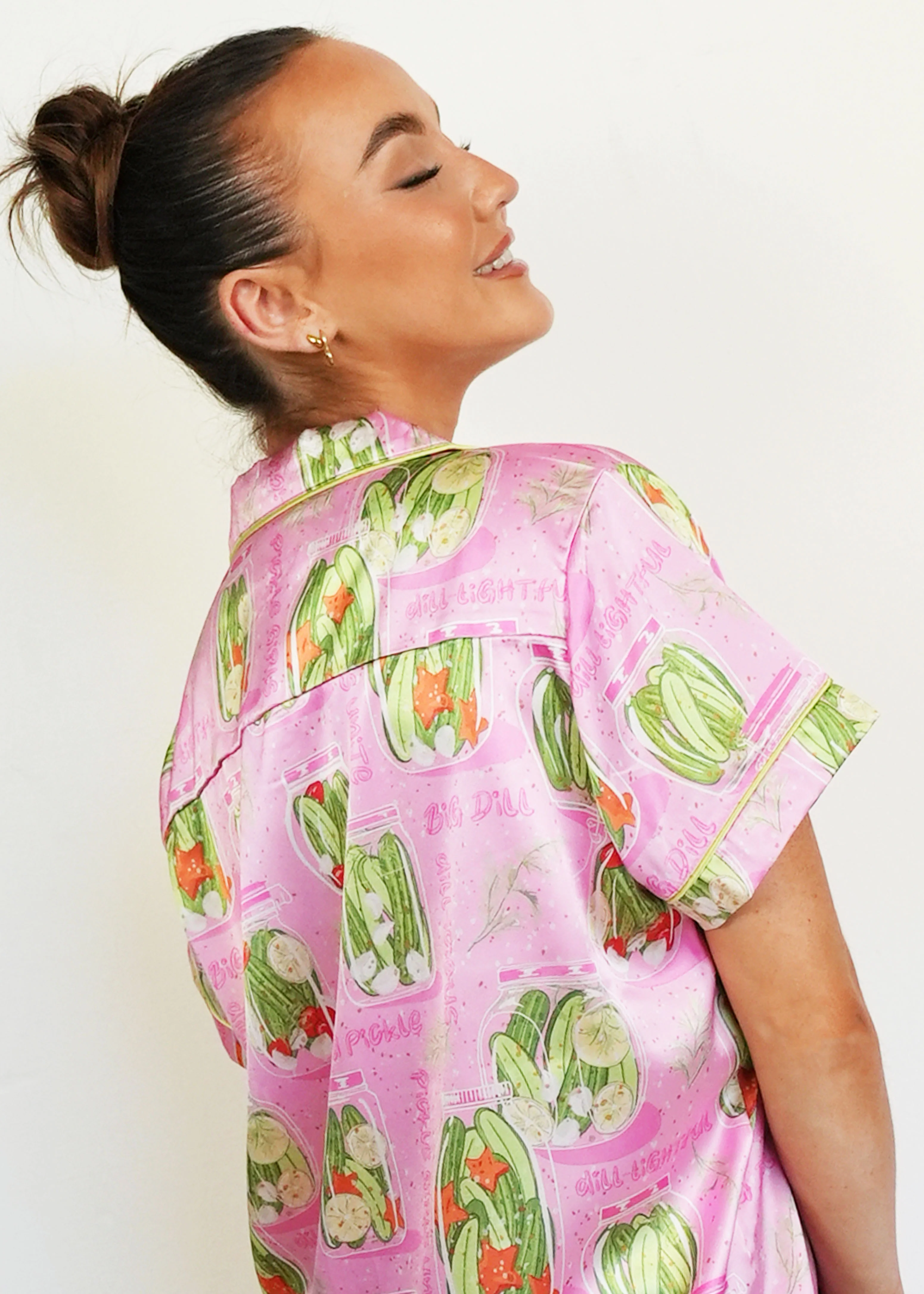 Pickles Satin Short Top / Long Pants Pajama Set - Image 4