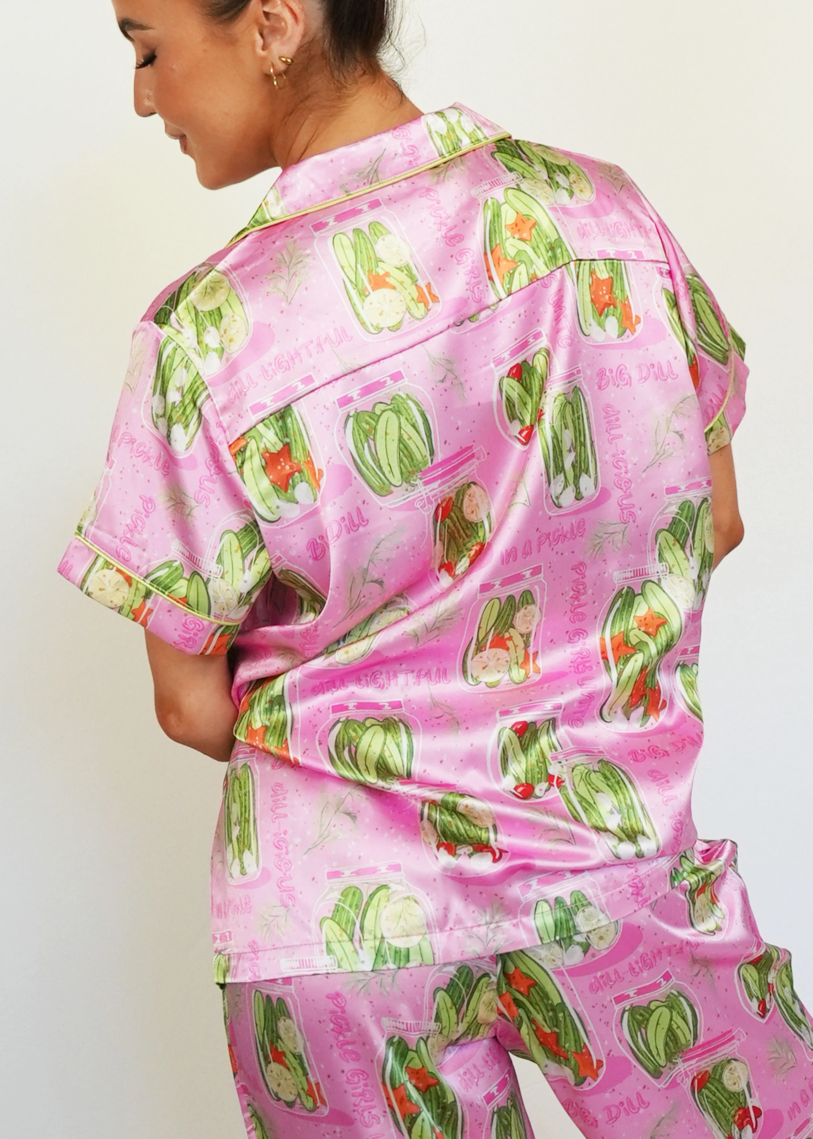 Pickles Satin Short Top / Long Pants Pajama Set - Image 5