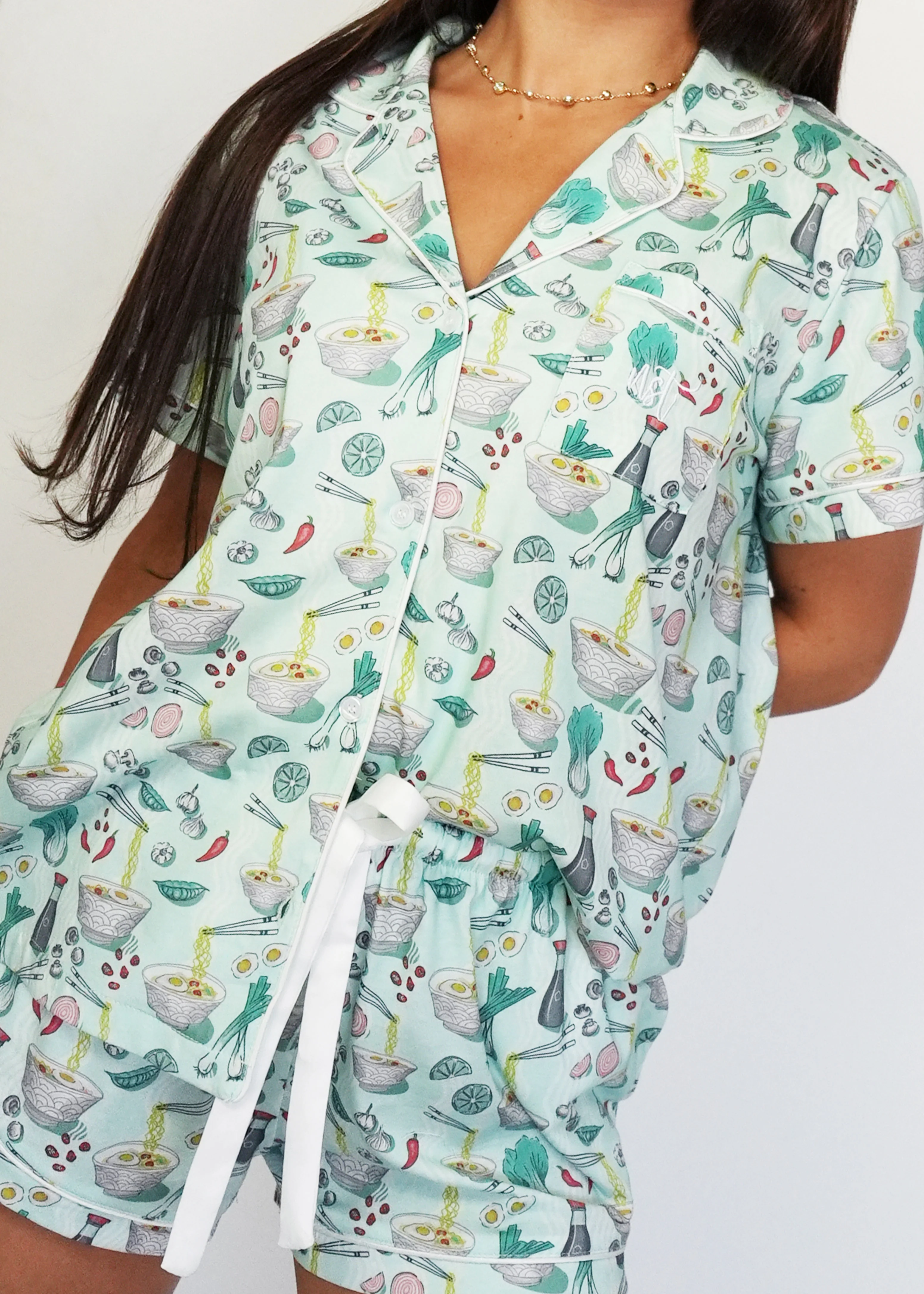 Ramen Jersey Knit Cotton Short PJ Set - Image 3