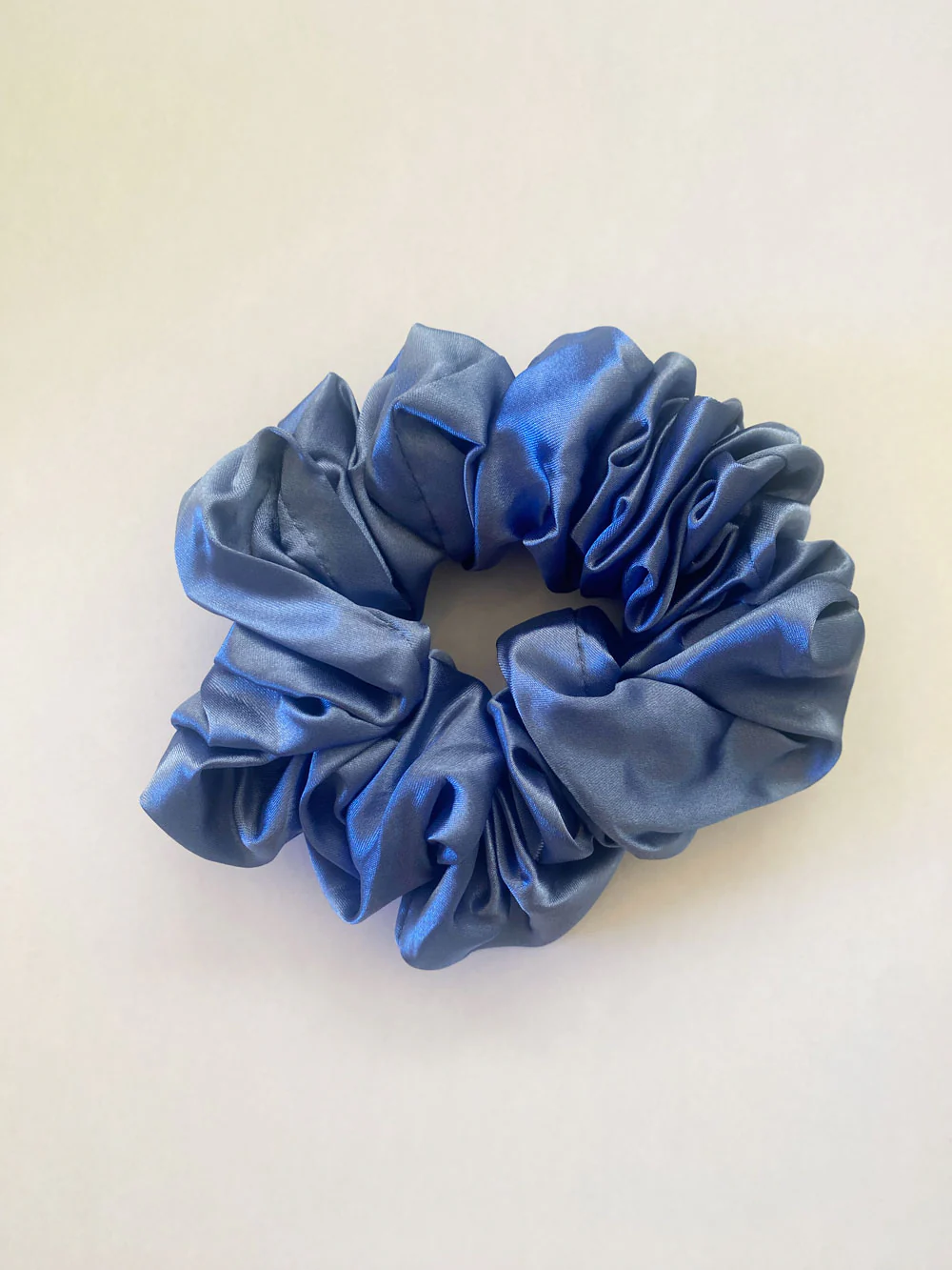 Royal Blue Satin Hair Scrunchie