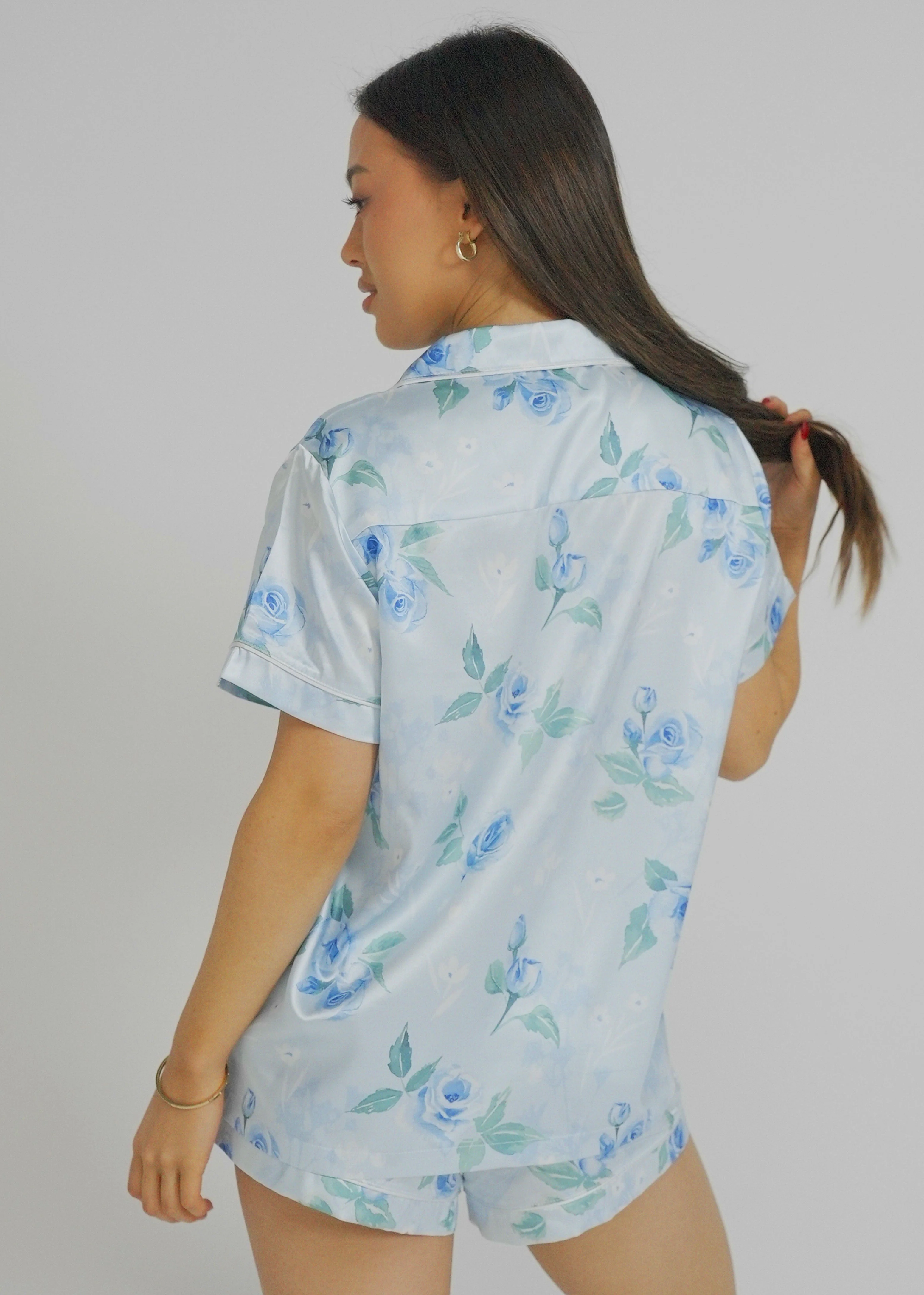 Royal Rose Short Satin PJ Set - Image 3