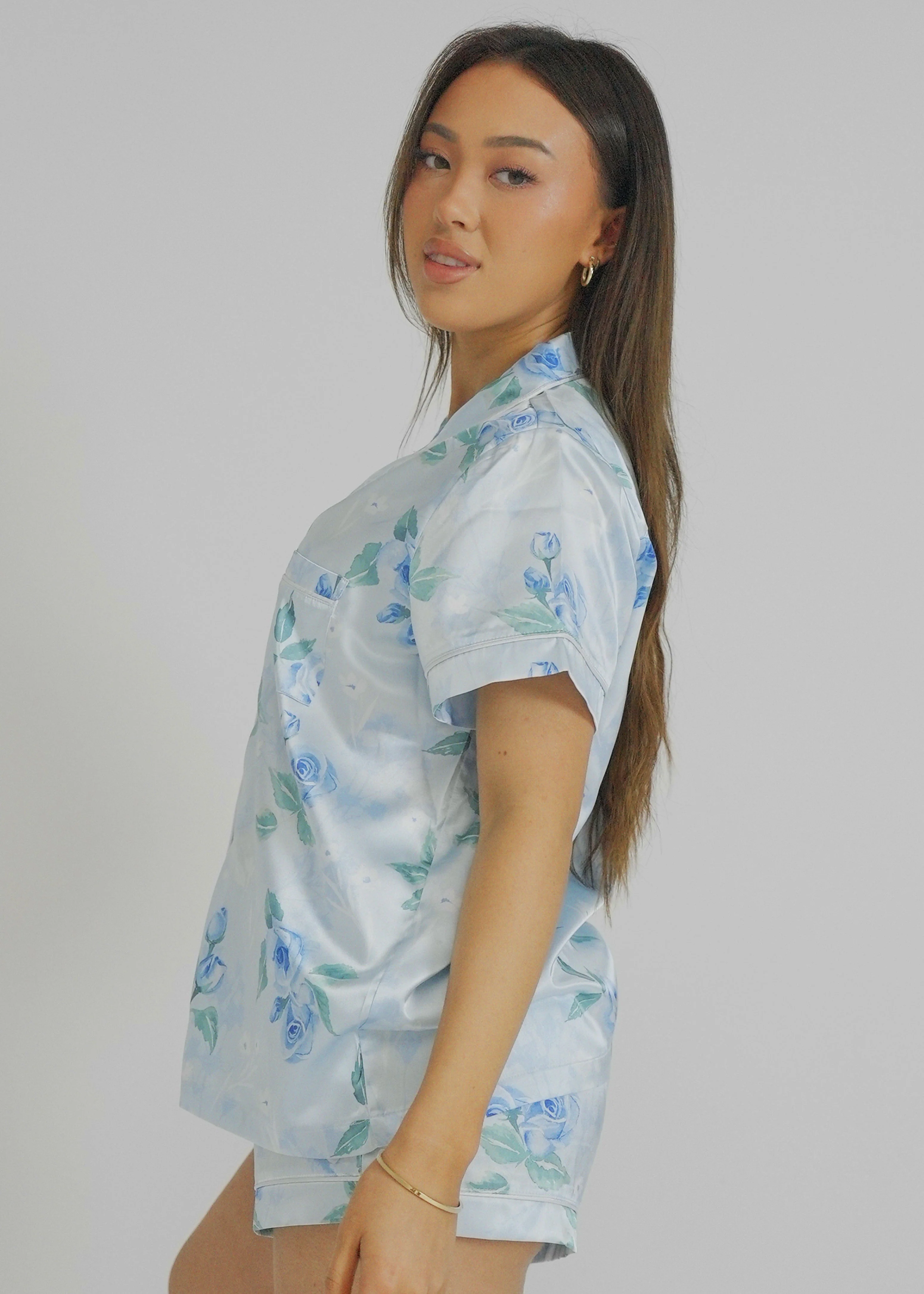 Royal Rose Short Satin PJ Set - Image 4