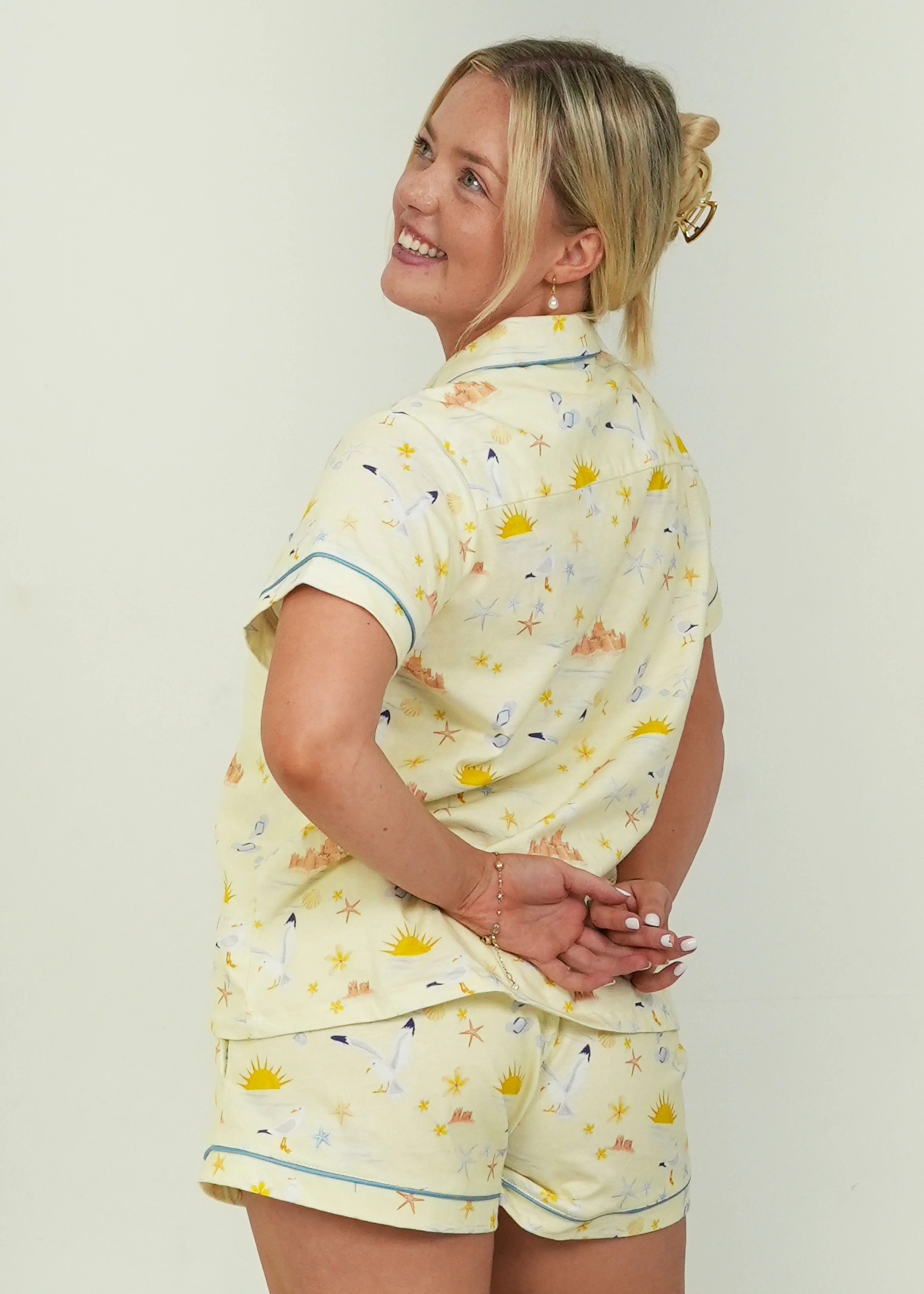 Sand Castles Jersey Knit Cotton Short PJ Set - Image 2