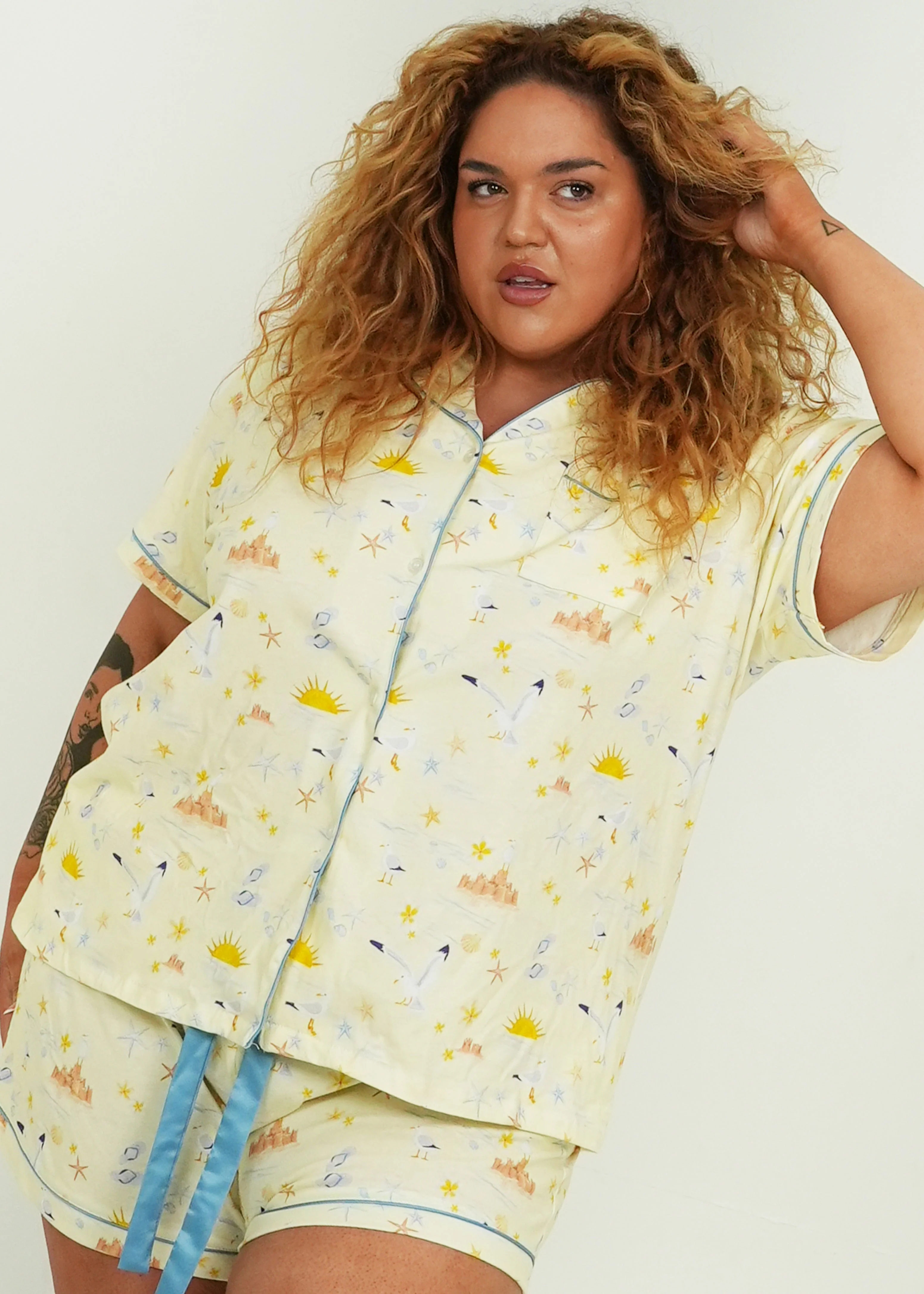 Sand Castles Jersey Knit Cotton Short PJ Set - Image 5