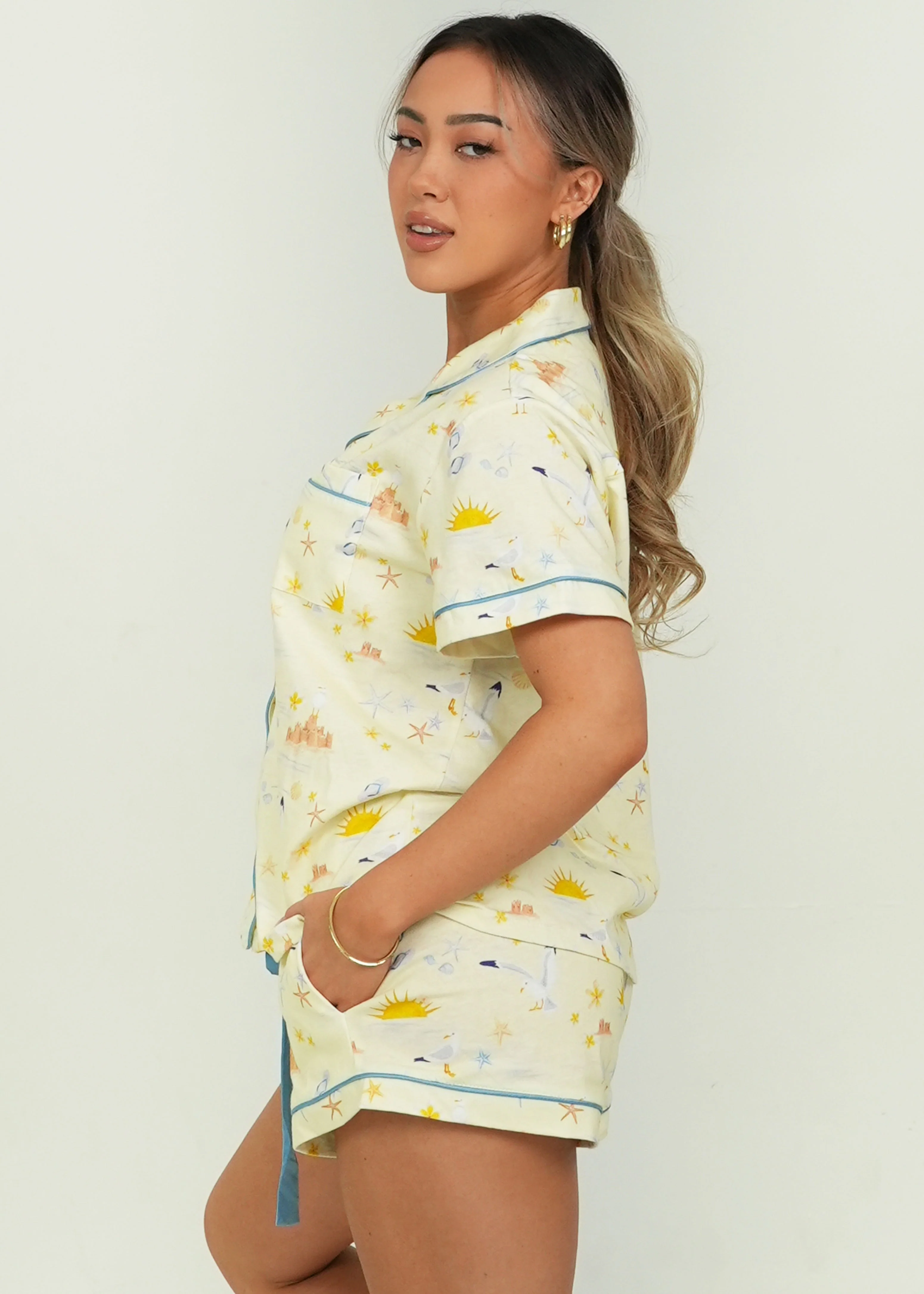 Sand Castles Jersey Knit Cotton Short PJ Set - Image 6