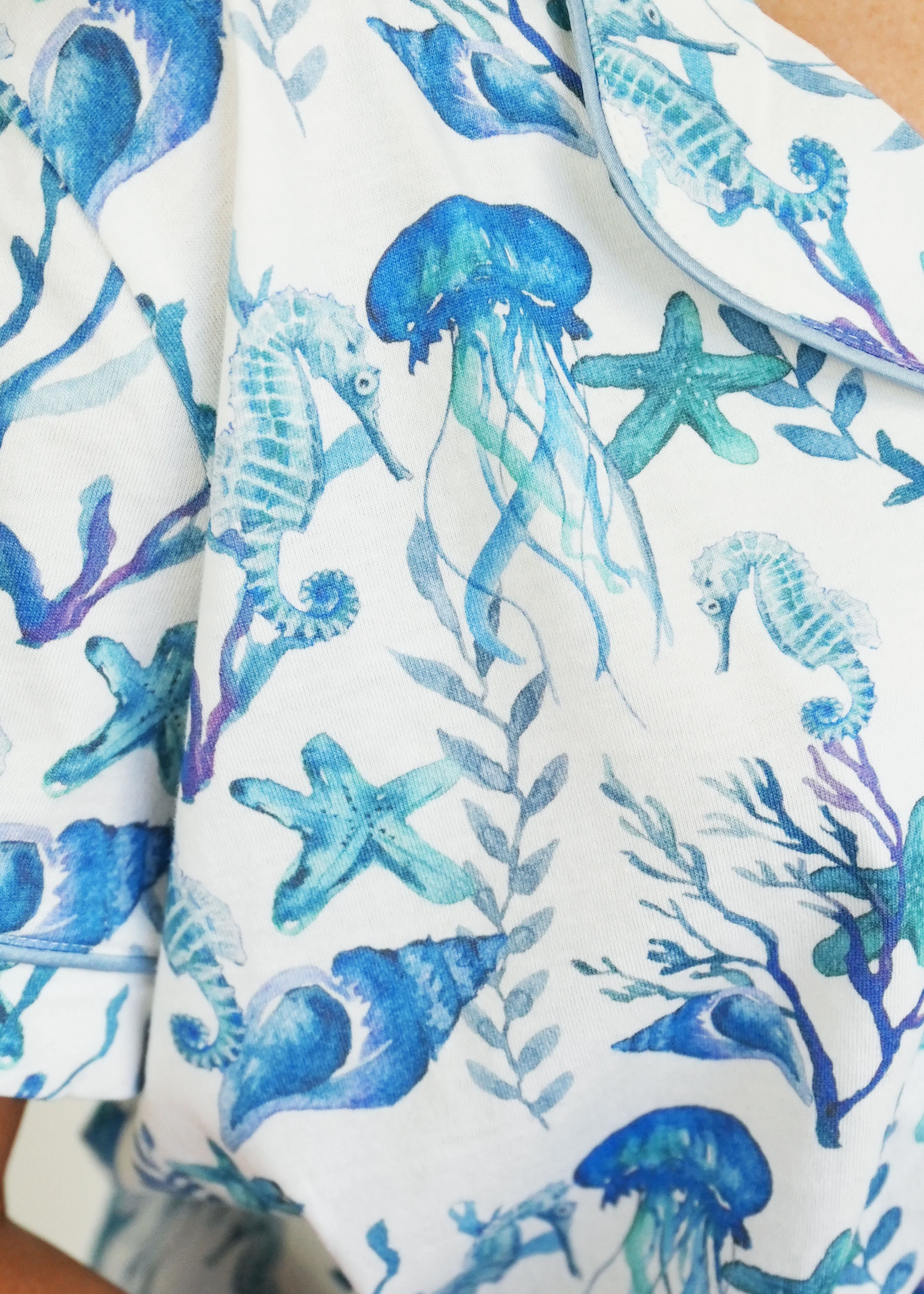 Sea life Jersey Knit Cotton Short PJ Set - Image 2